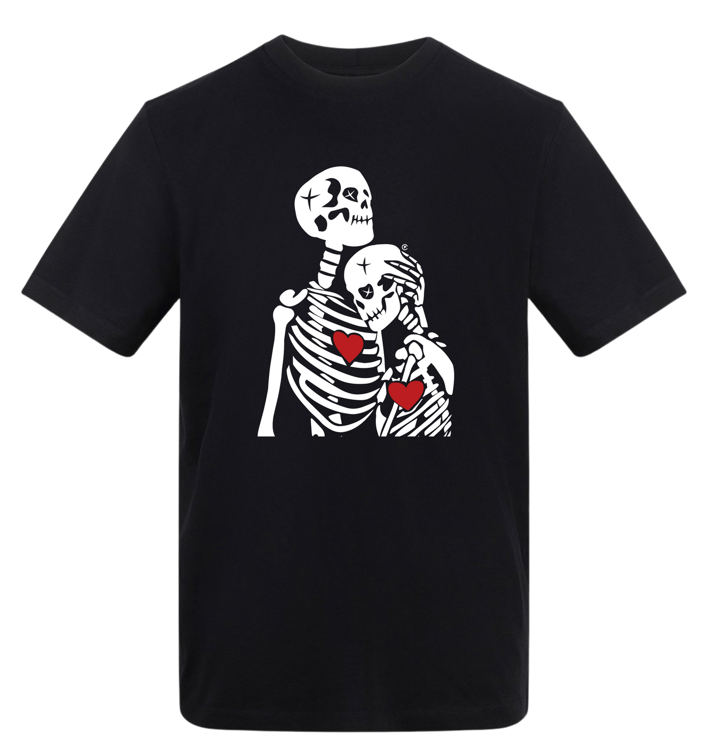Deep Black Printed T-shirt Front