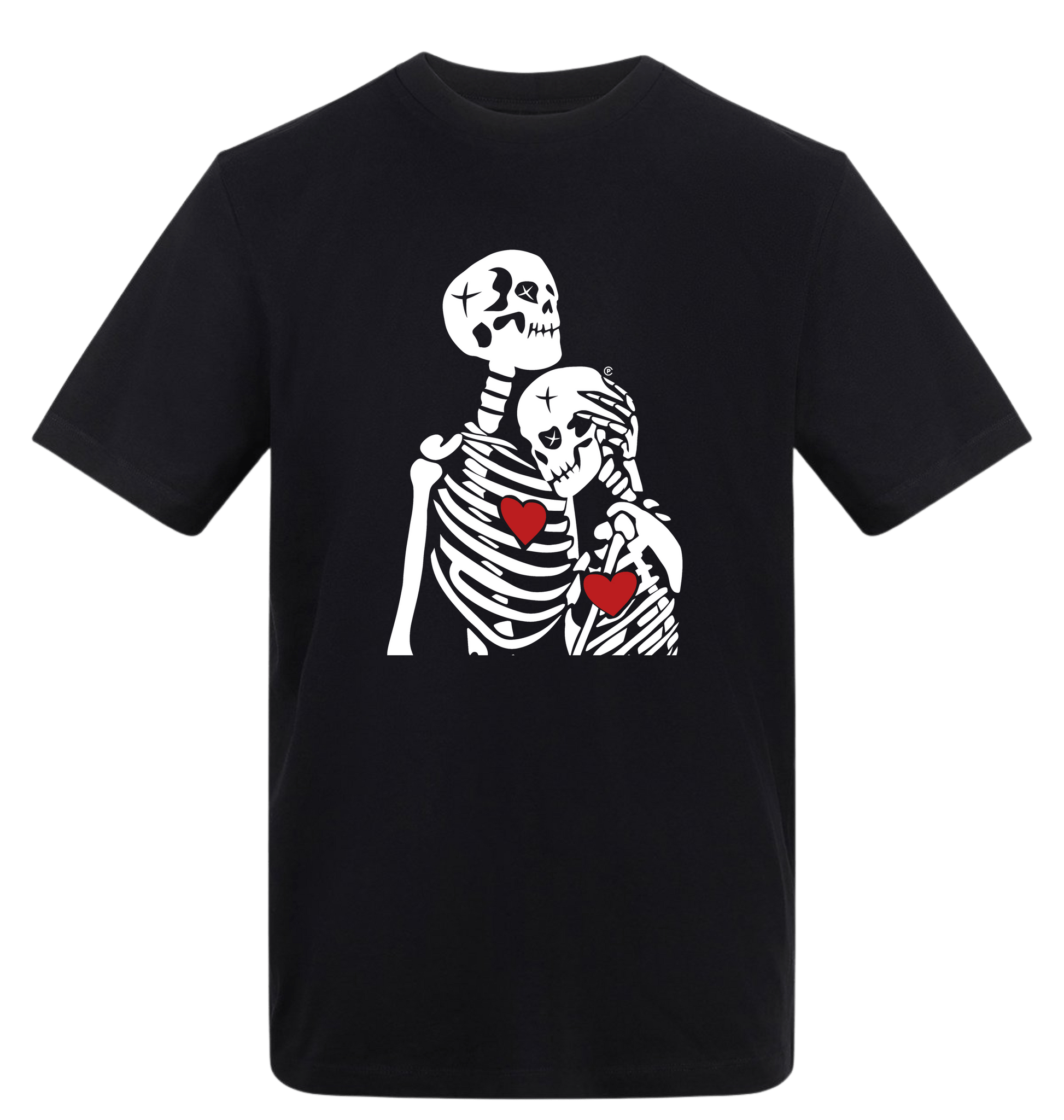 Deep Black Printed T-shirt Front