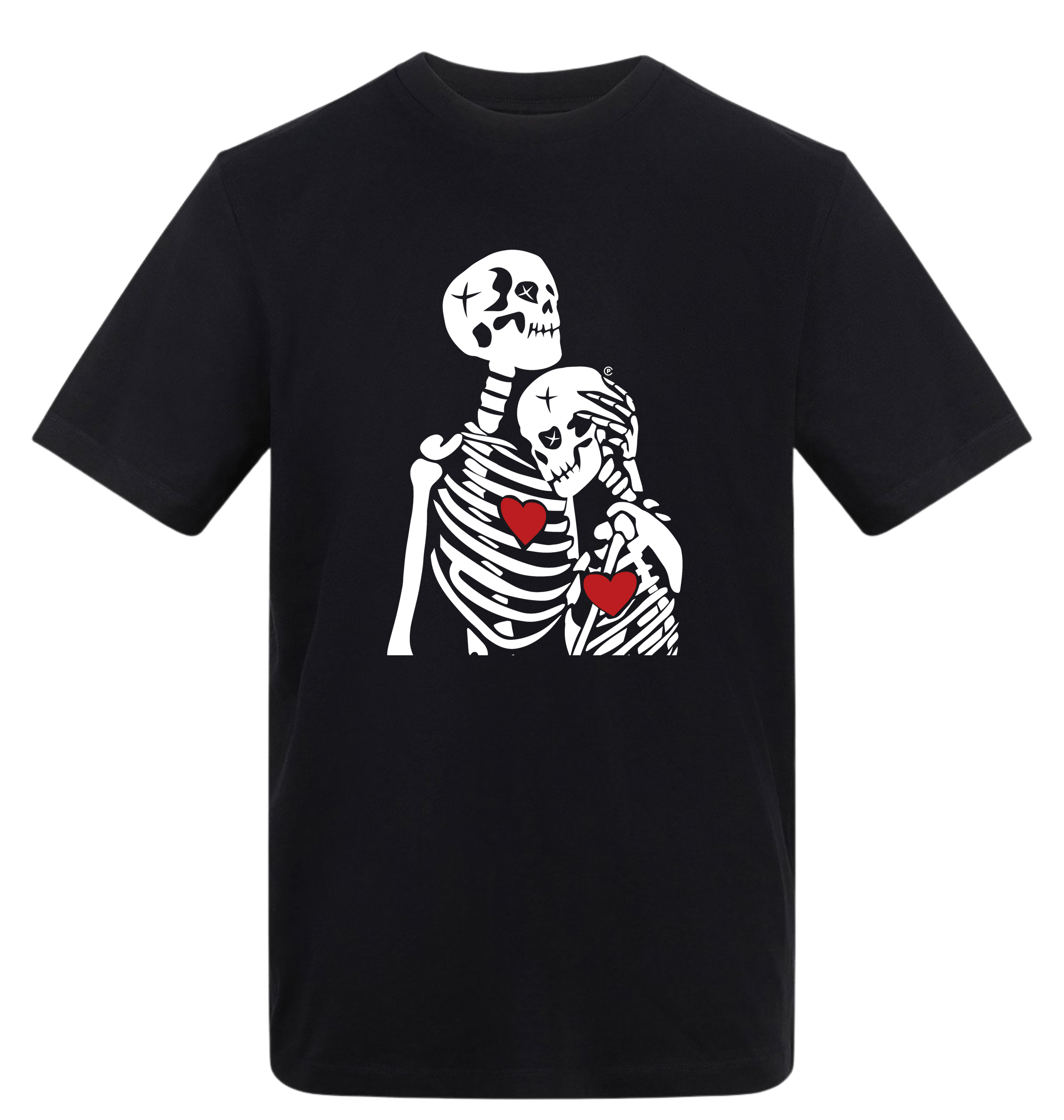 Deep Black Printed T-shirt Front