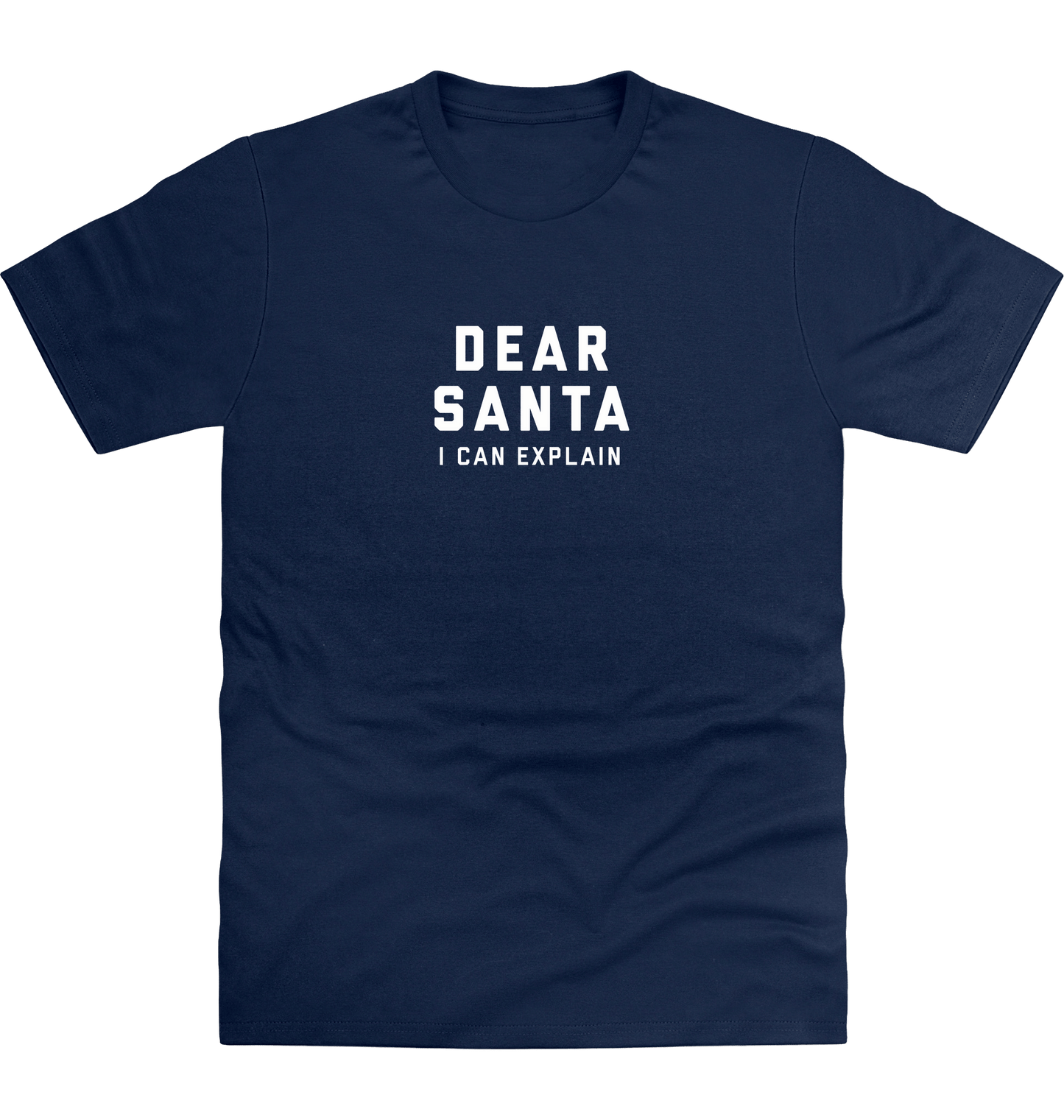 New French Navy Printed T-shirt Front