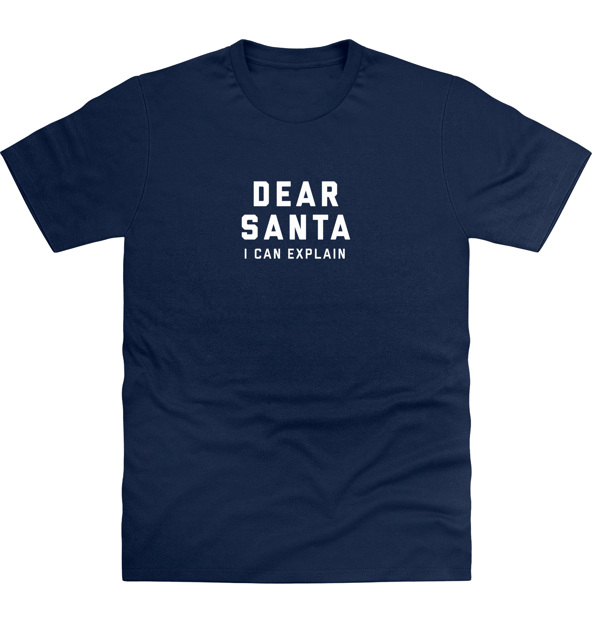 New French Navy Printed T-shirt Front