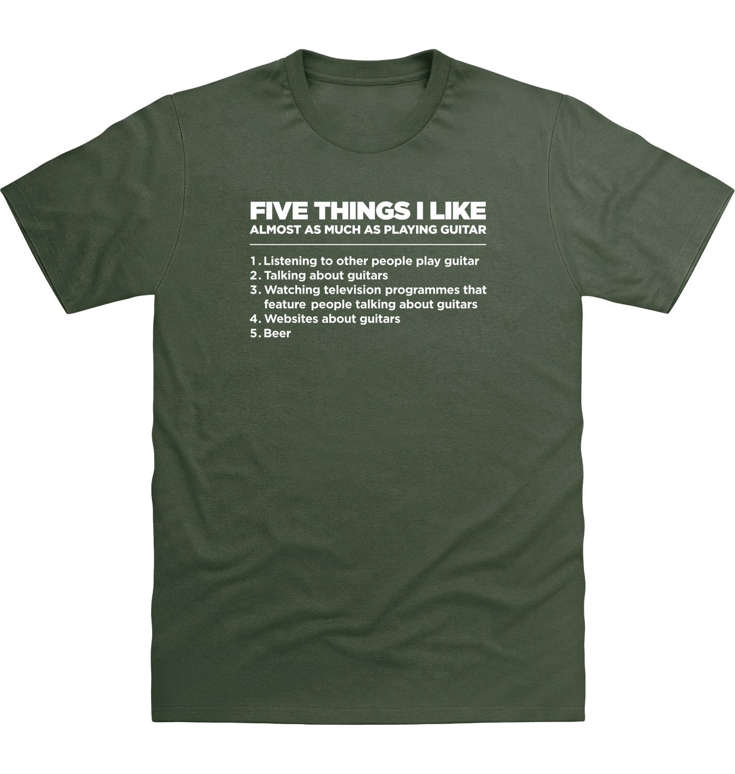 Earthy Green Printed T-shirt Front
