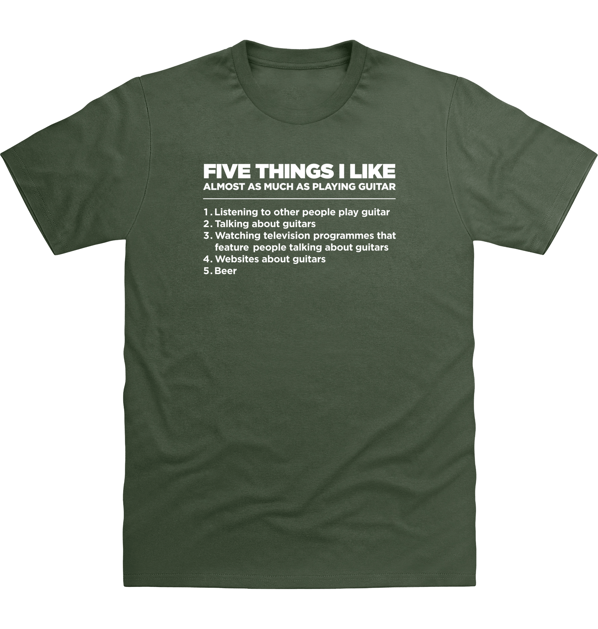 Earthy Green Printed T-shirt Front