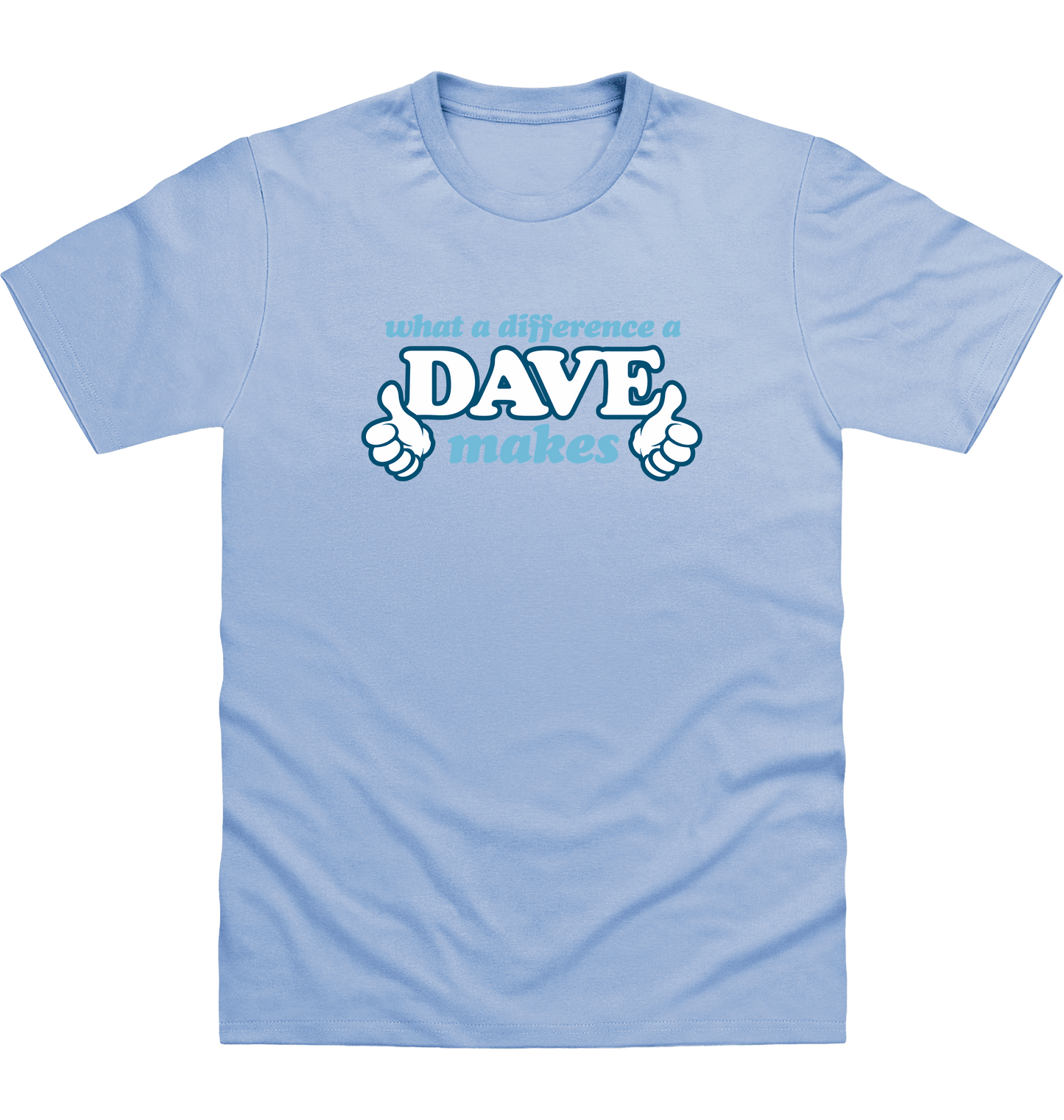Sky Blue Printed T-shirt Front