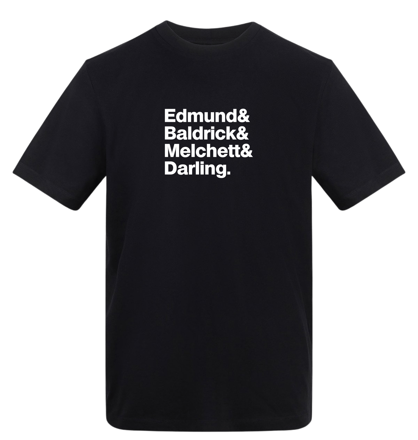 Deep Black Printed T-shirt Front