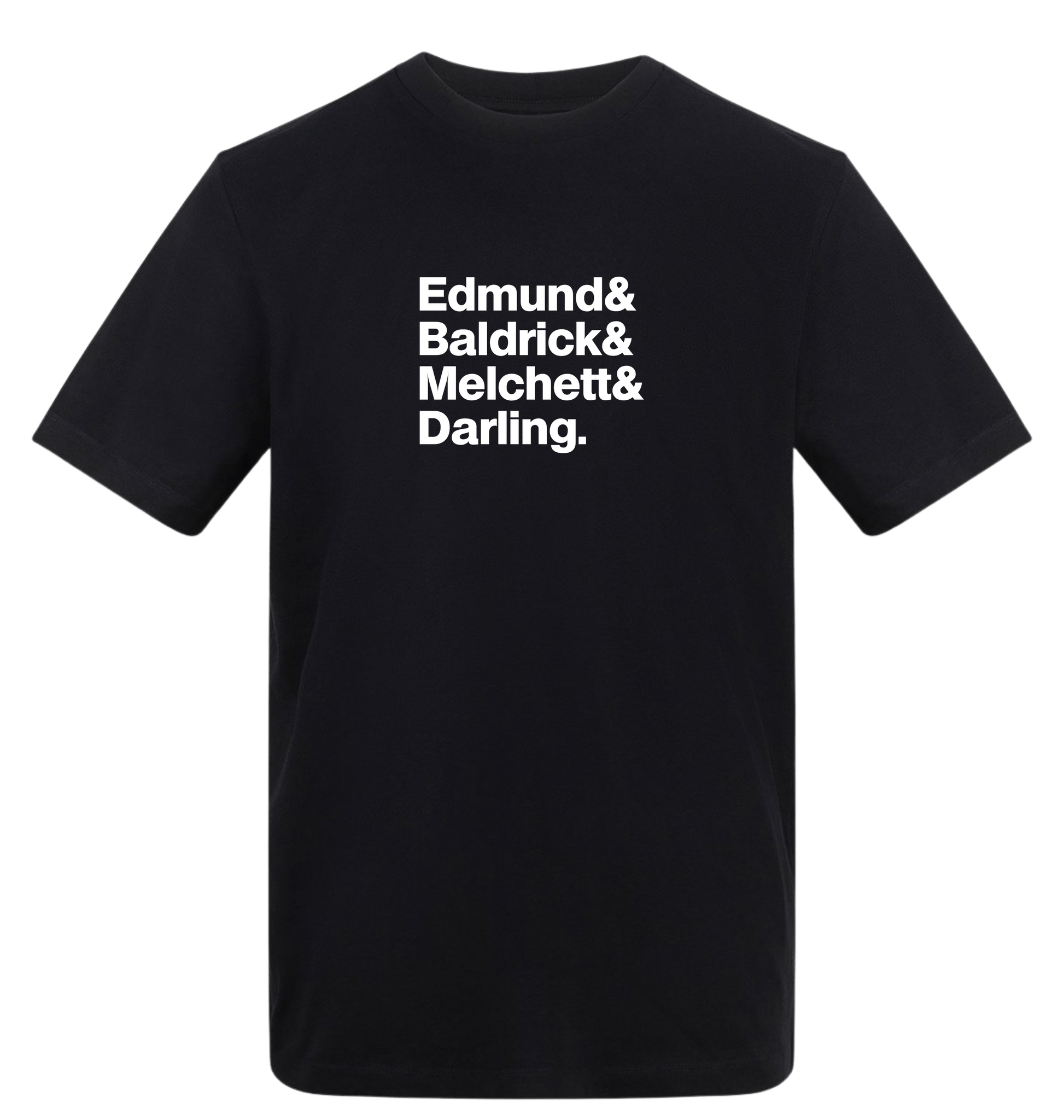 Deep Black Printed T-shirt Front