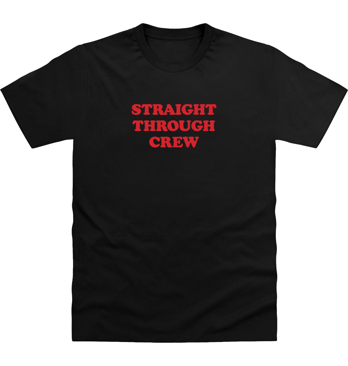Deep Black Printed T-shirt Front