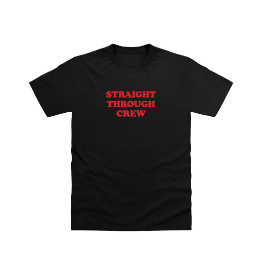 Deep Black Printed T-shirt Front