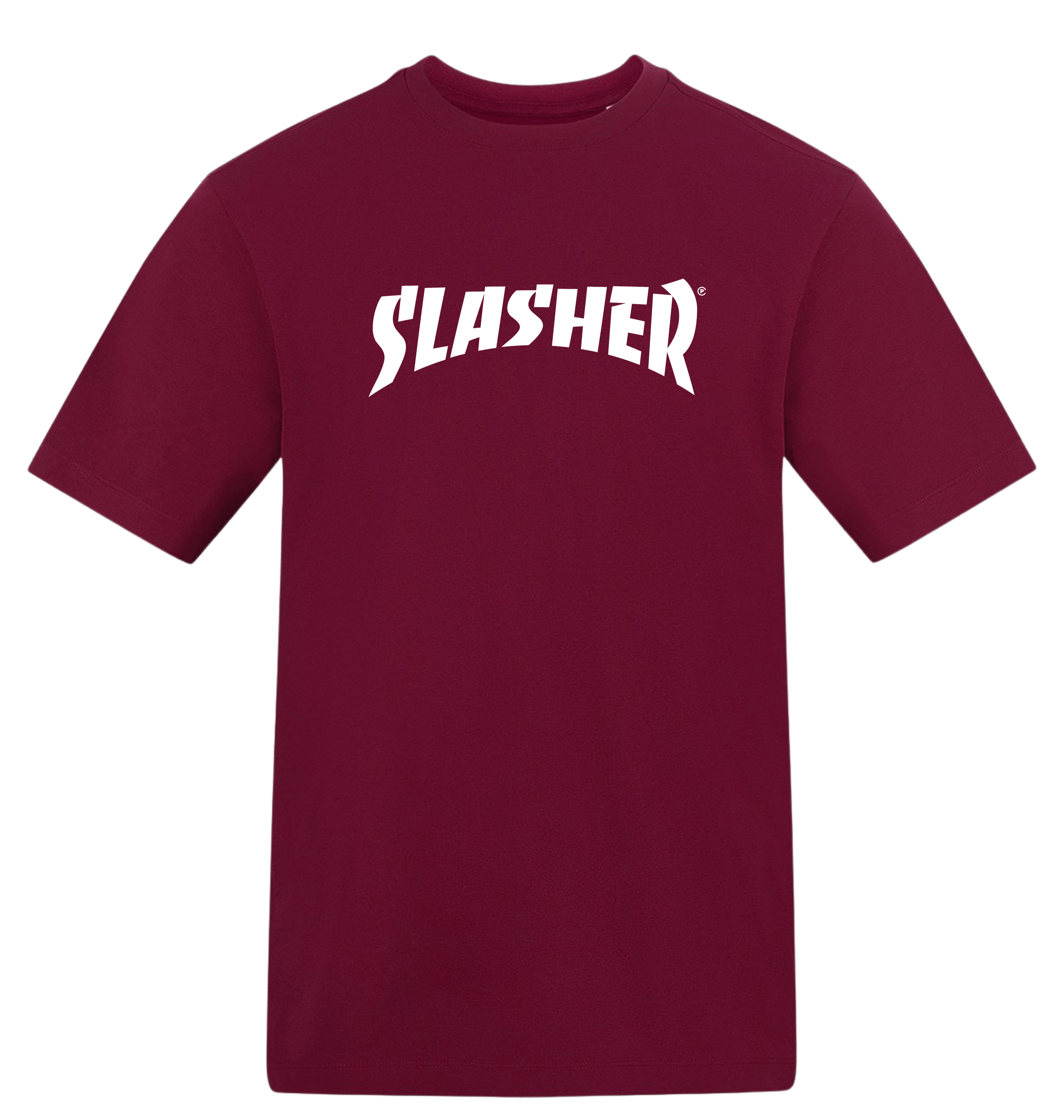 Burgundy Printed T-shirt Front