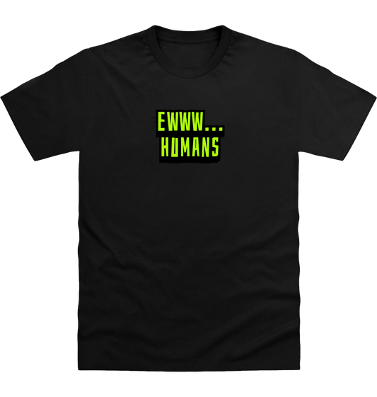 Deep Black Printed T-shirt Front
