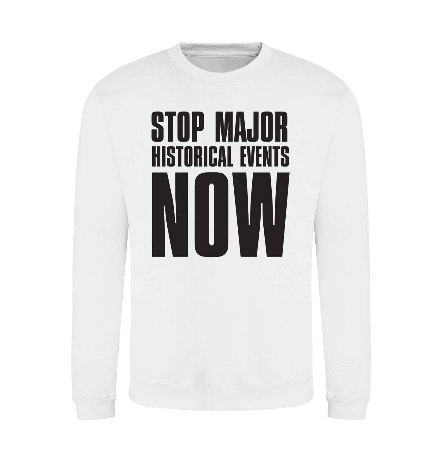 Arctic White Printed Sweater Front