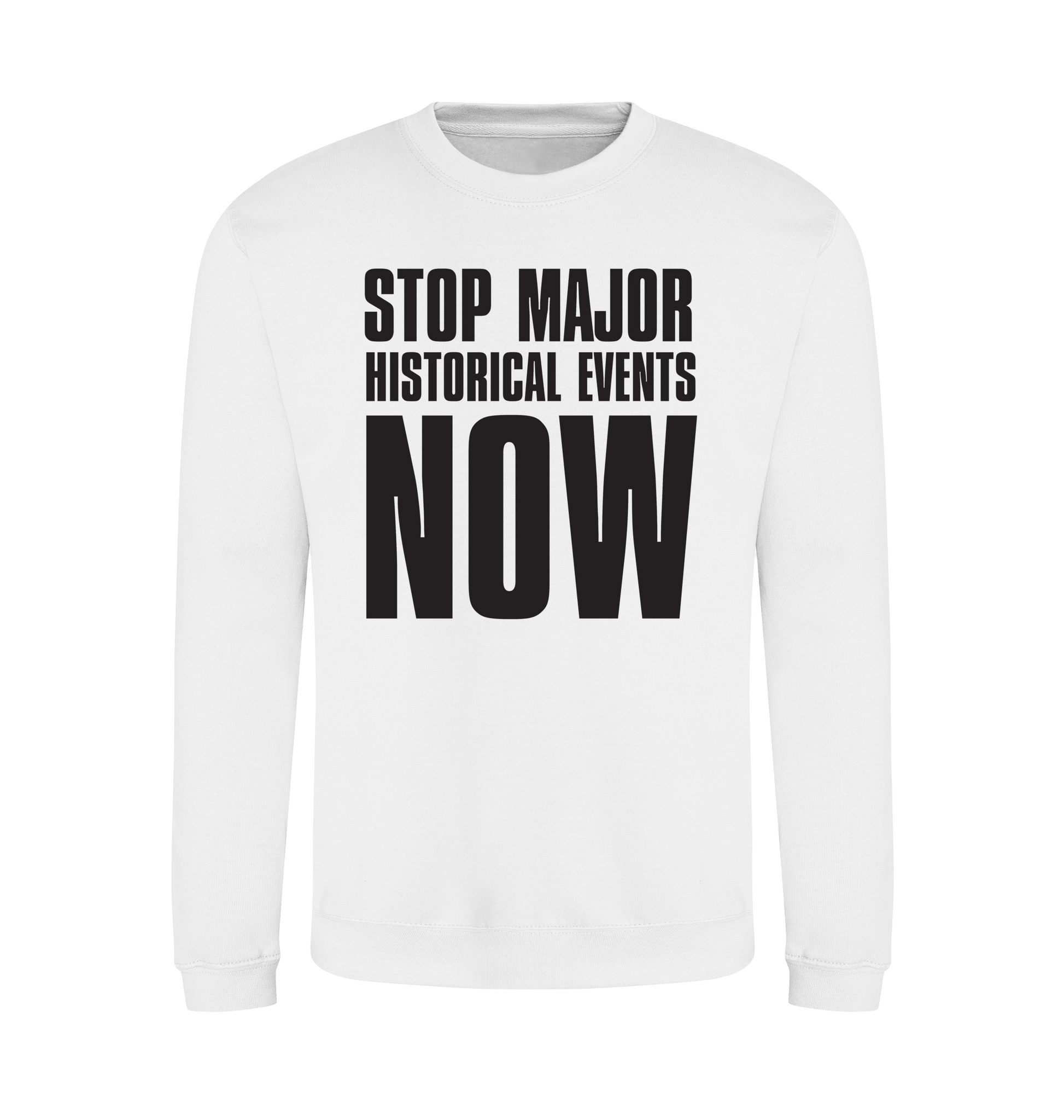 Arctic White Printed Sweater Front