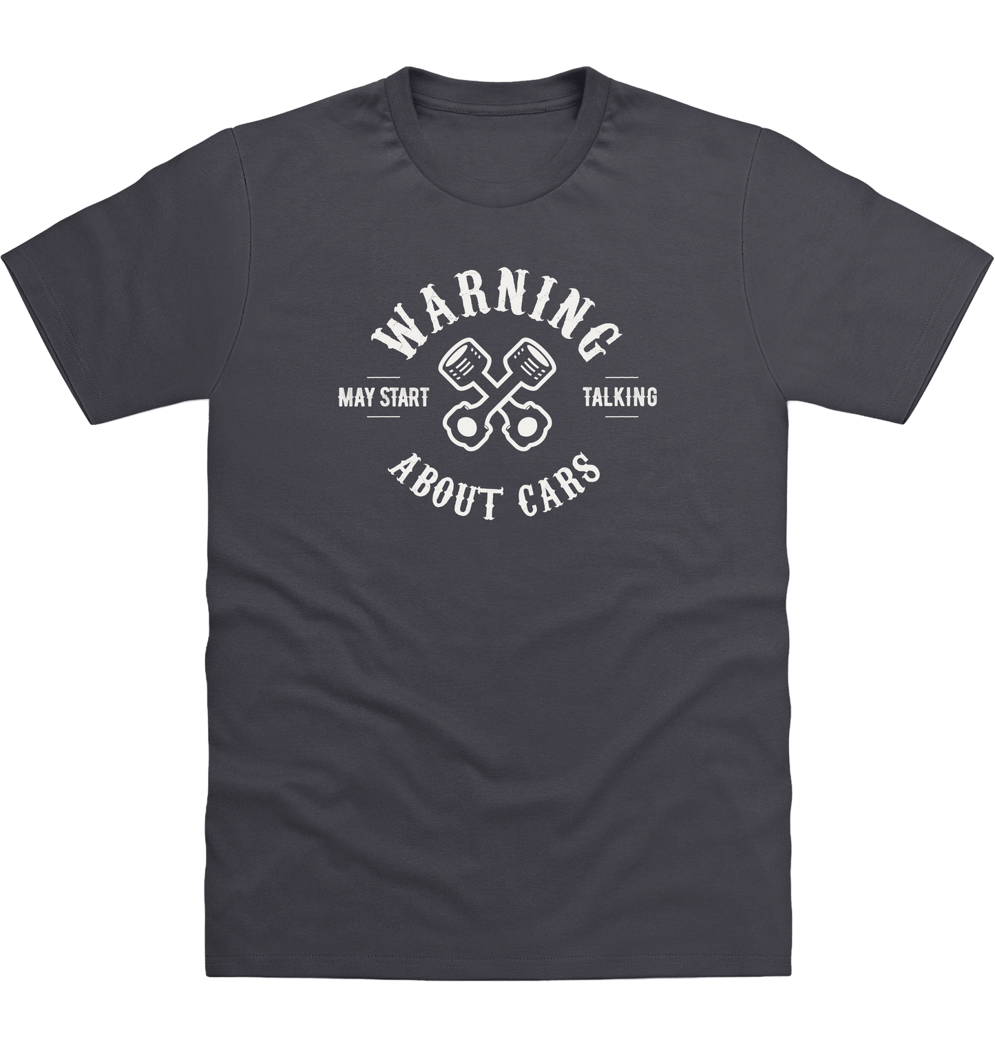 Solid Charcoal Printed T-shirt Front