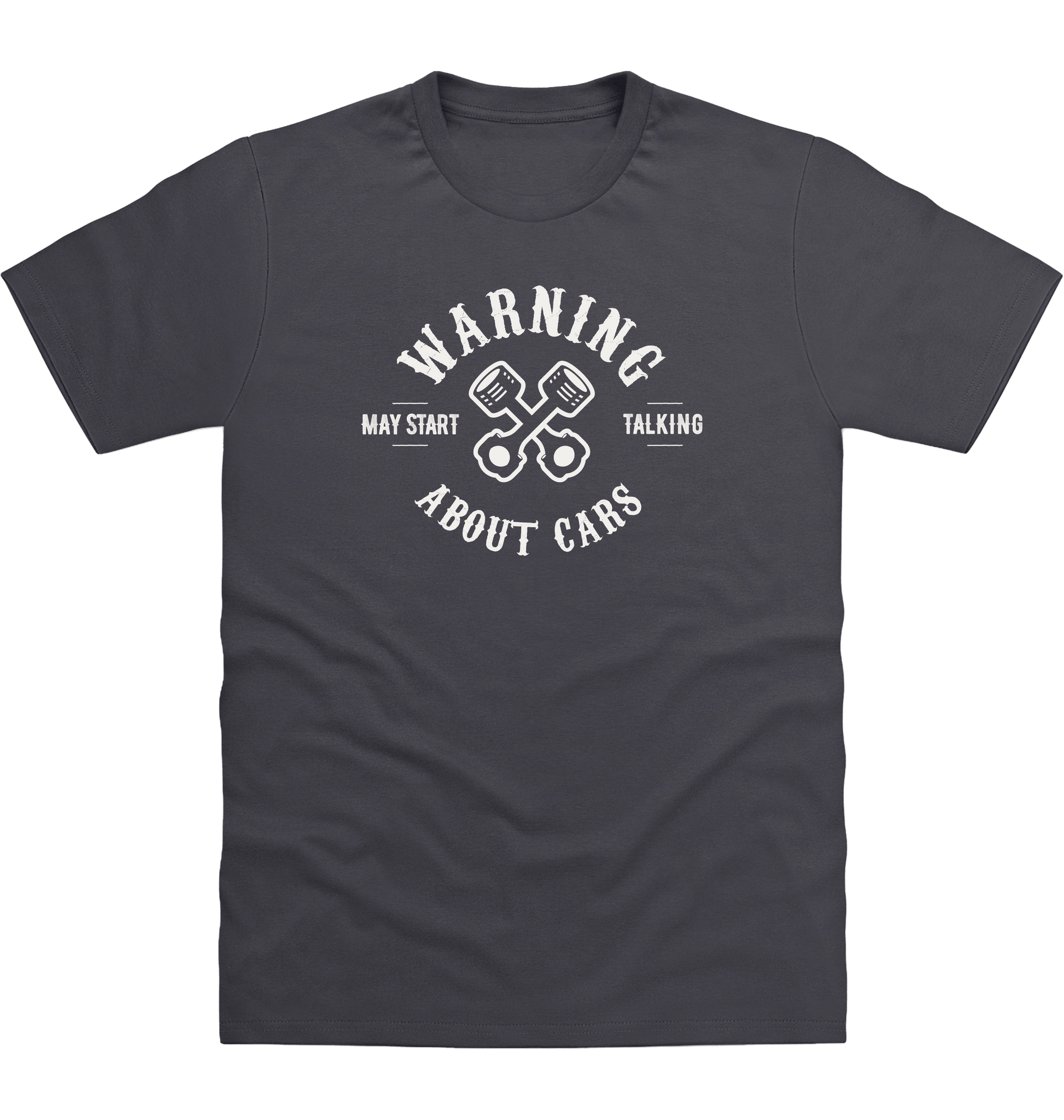 Solid Charcoal Printed T-shirt Front