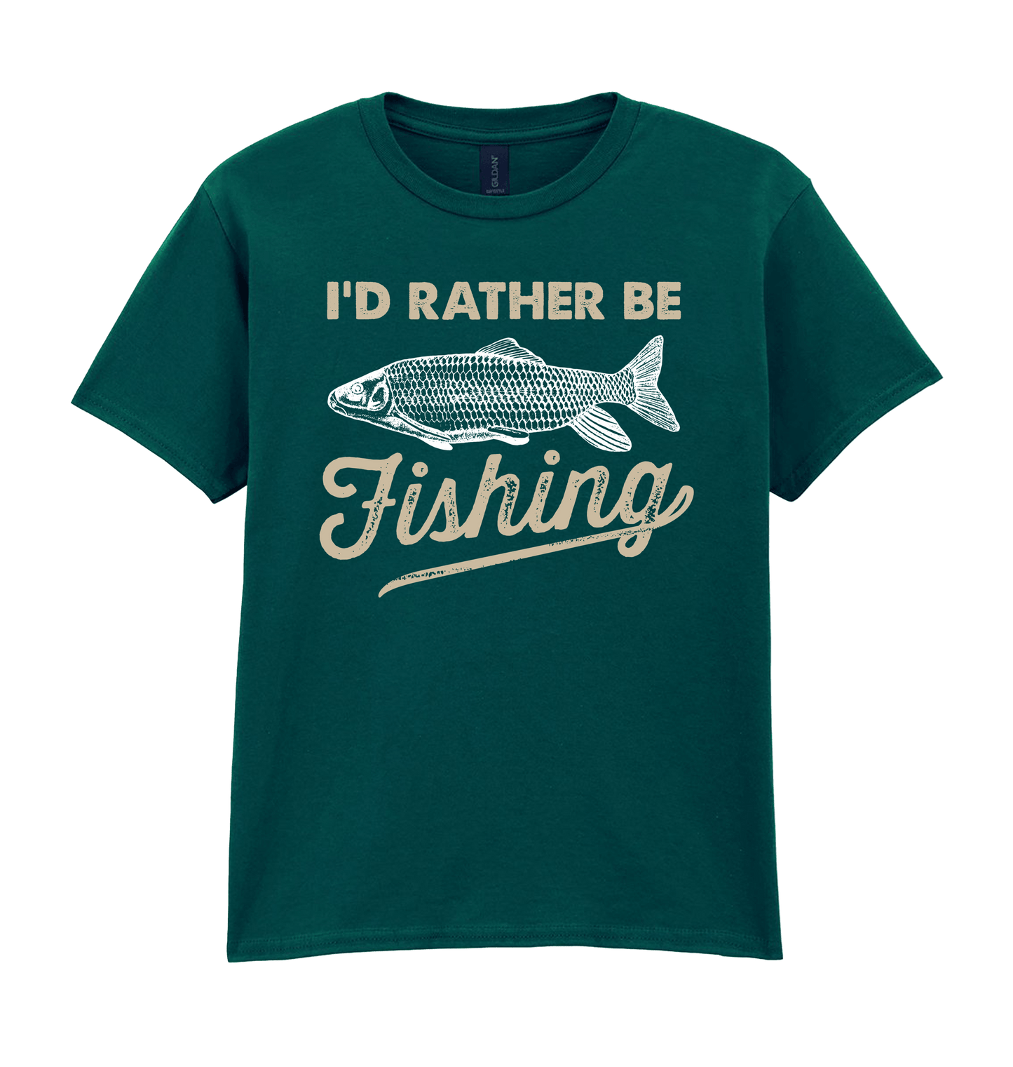 Fan Marine Green Printed Kids T-Shirt Front
