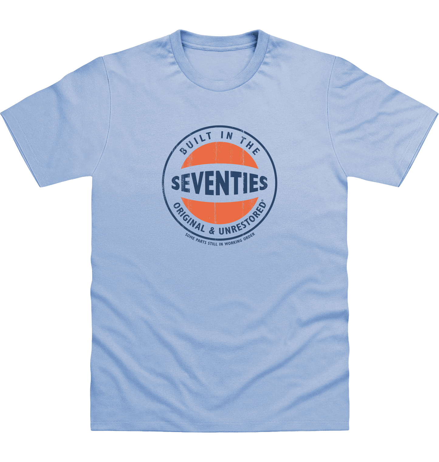 Sky Blue Printed T-shirt Front