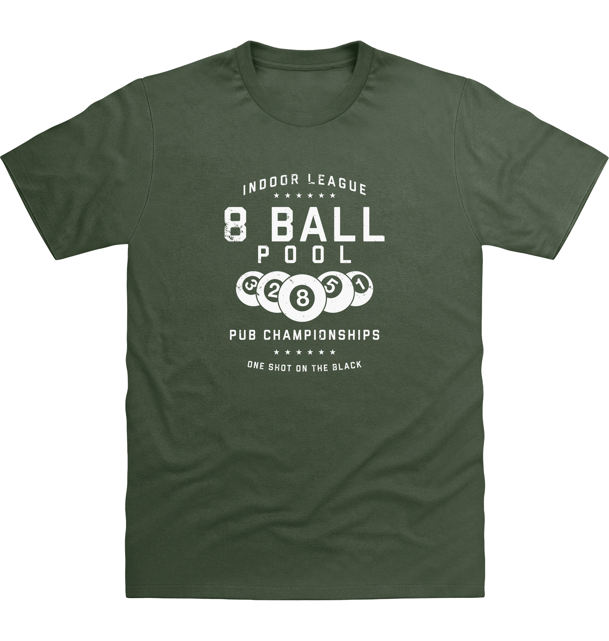 Earthy Green Printed T-shirt Front