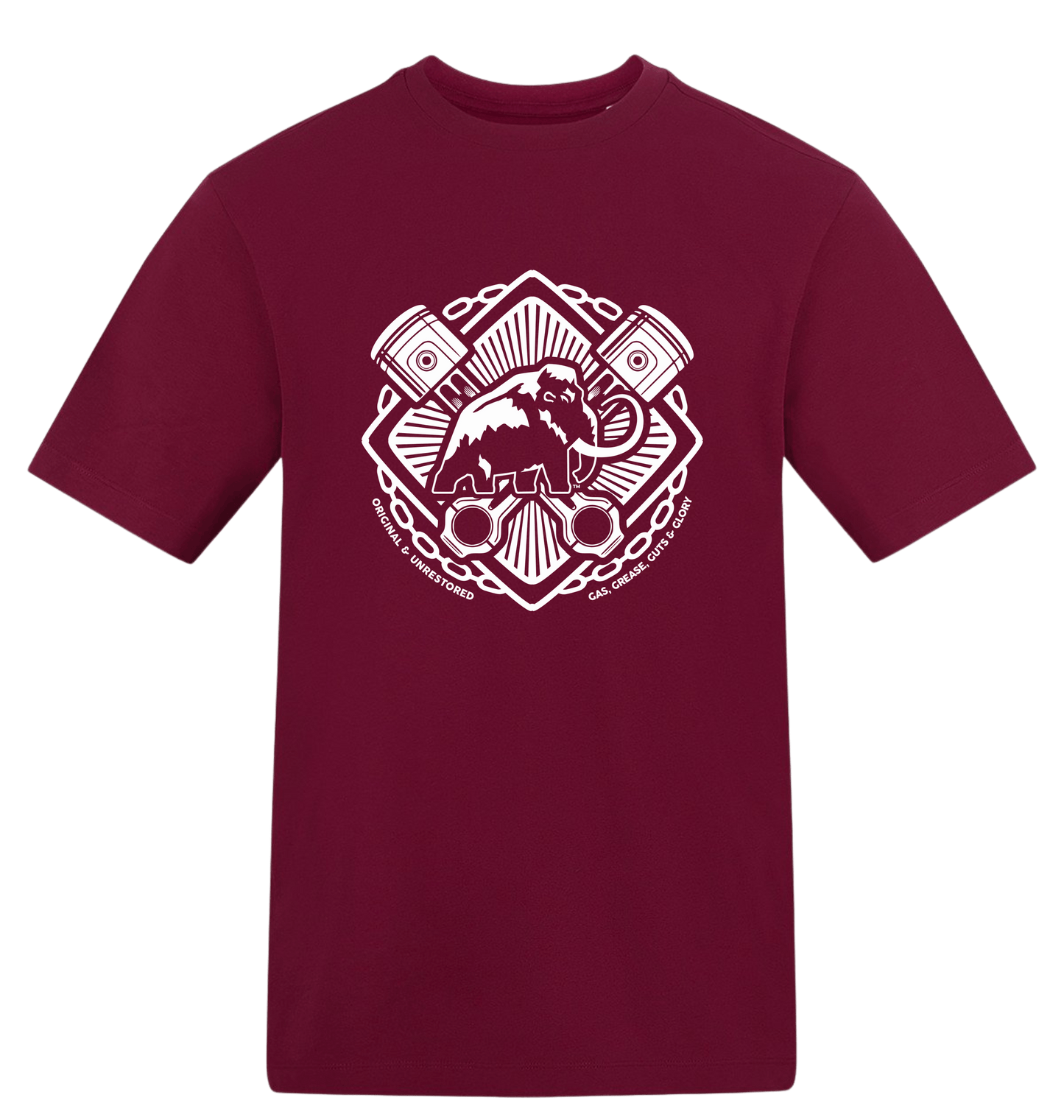 Burgundy Printed T-shirt Front
