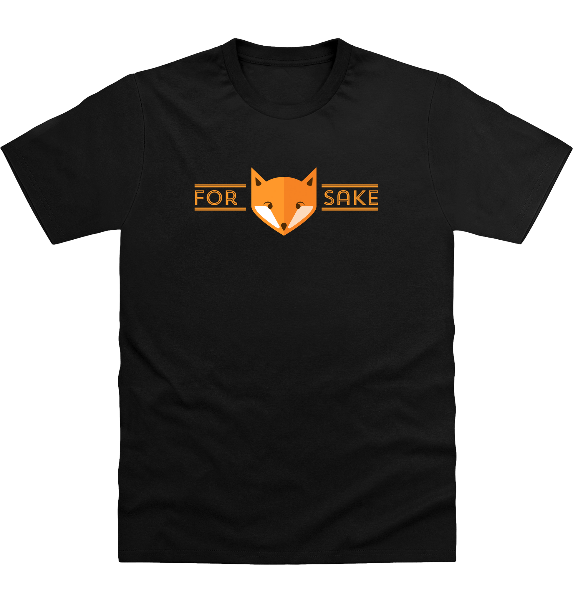 Deep Black Printed T-shirt Front