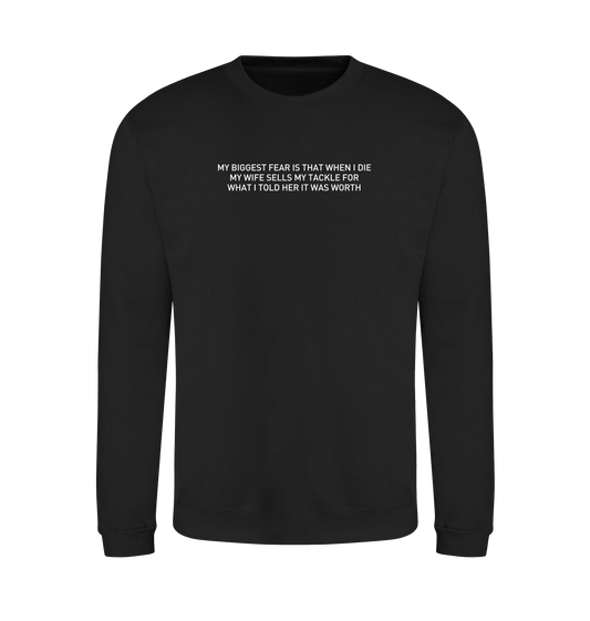 Jet Black Printed Sweater Front