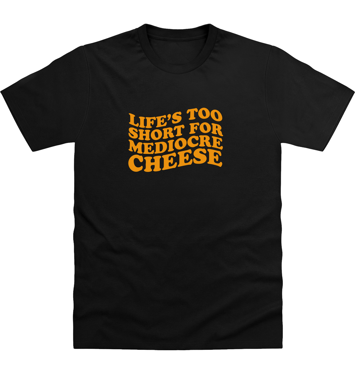 Deep Black Printed T-shirt Front