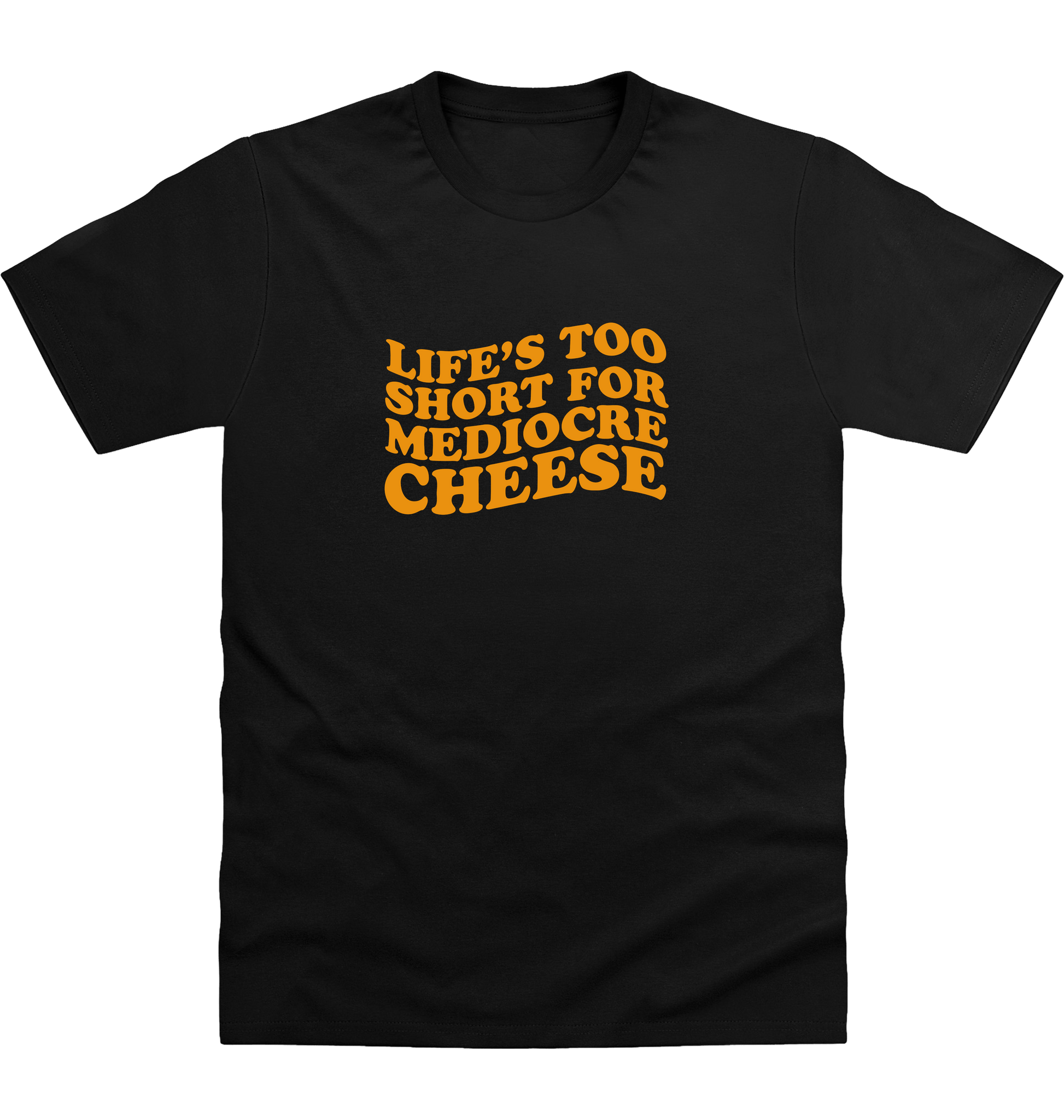 Deep Black Printed T-shirt Front