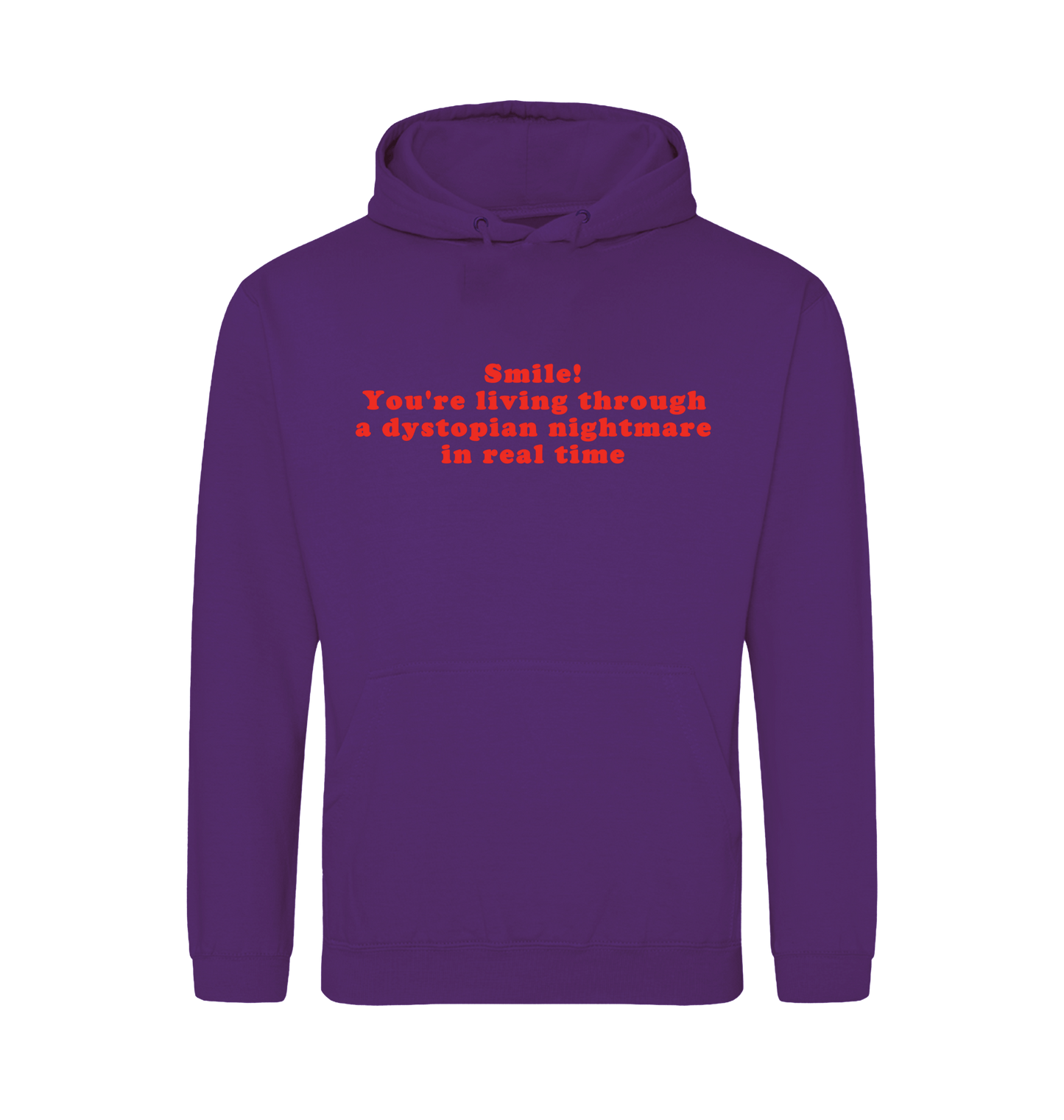 Purple Printed Hoody Front