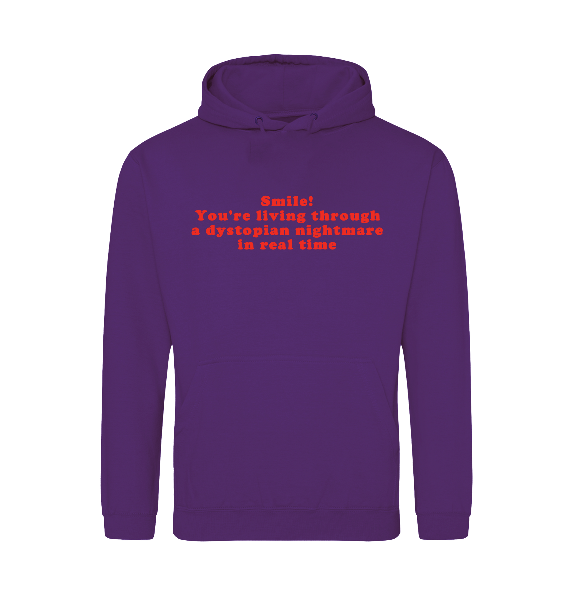 Purple Printed Hoody Front