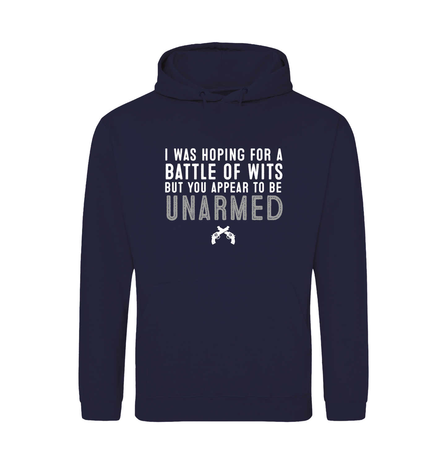 Oxford Navy Printed Hoody Front
