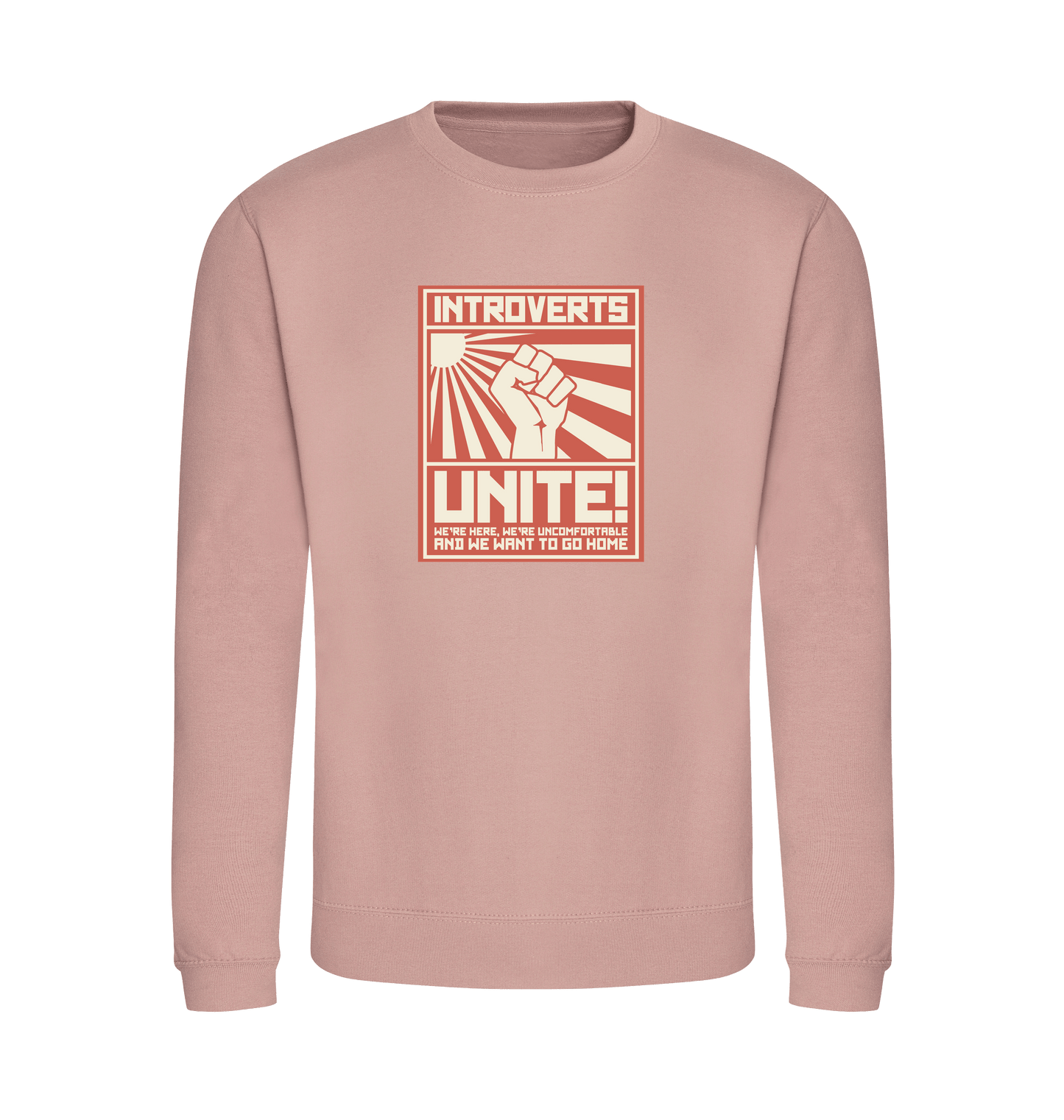 Dusty Pink Printed Sweater Front