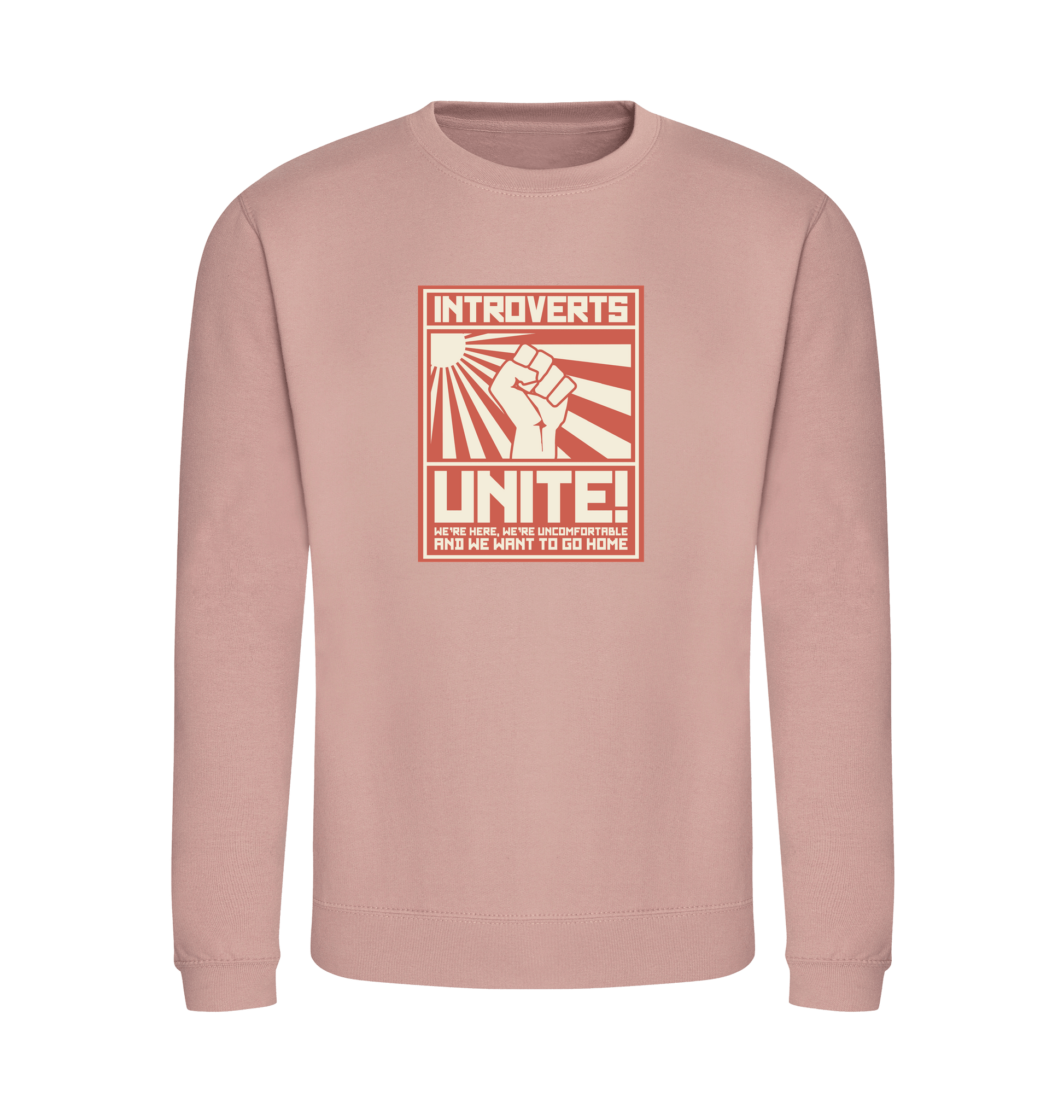 Dusty Pink Printed Sweater Front