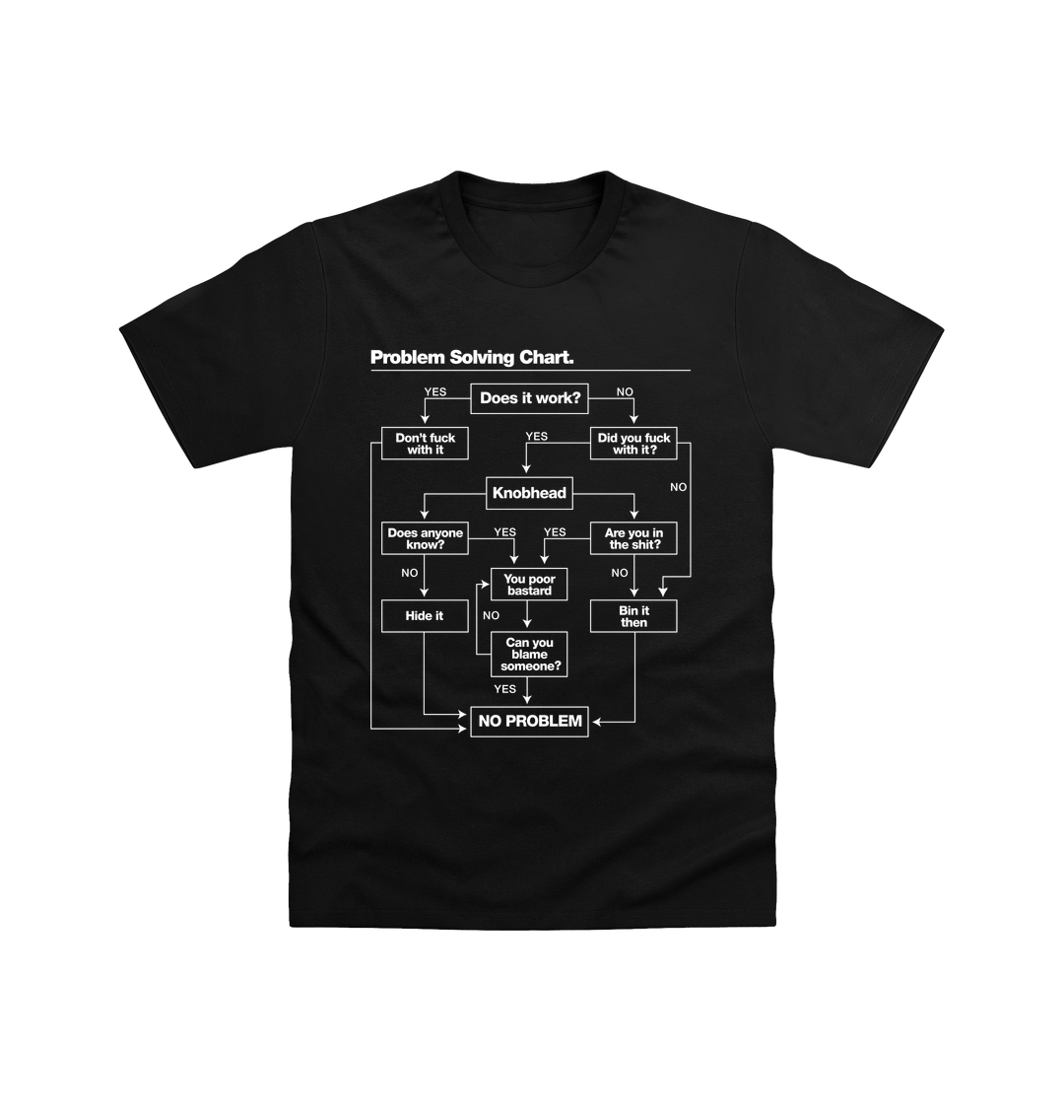 Black Printed T-shirt Front