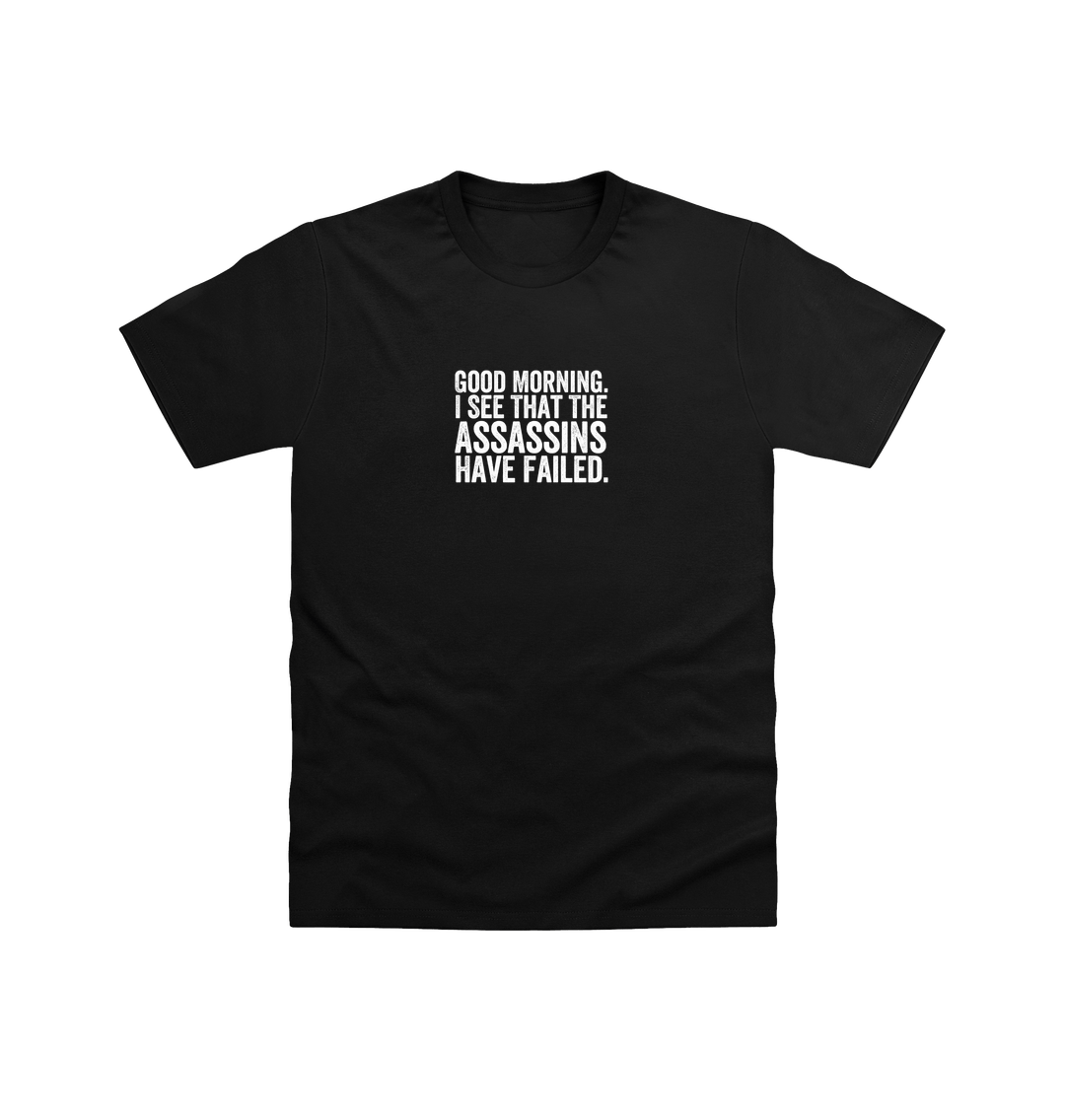 Black Printed T-shirt Front