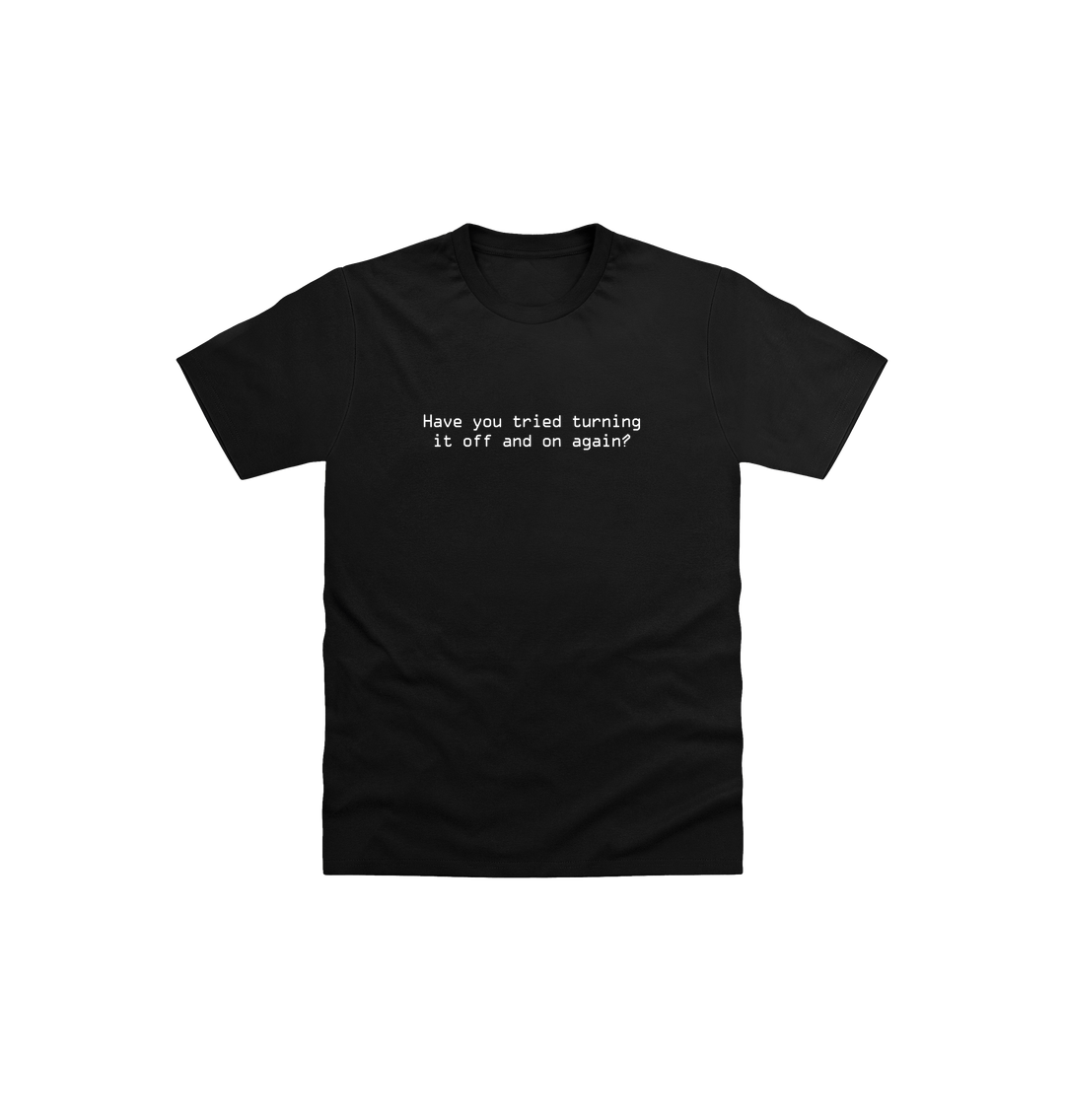 Black Printed Kids T-Shirt Front