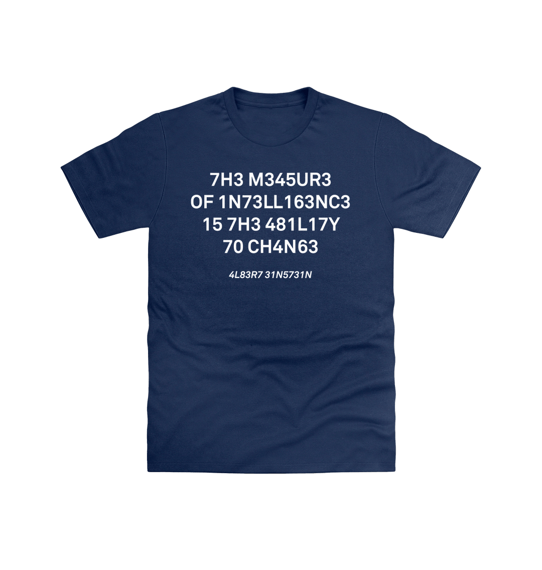 Navy Printed T-shirt Front