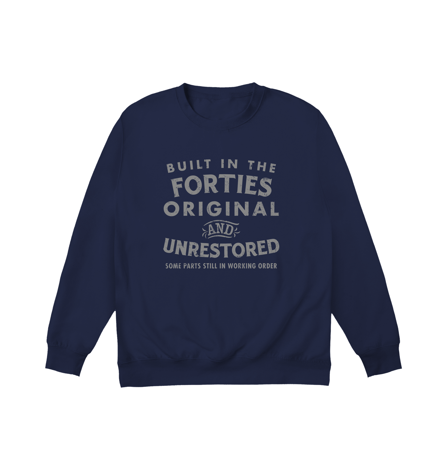 Oxford Navy Printed Sweater Front