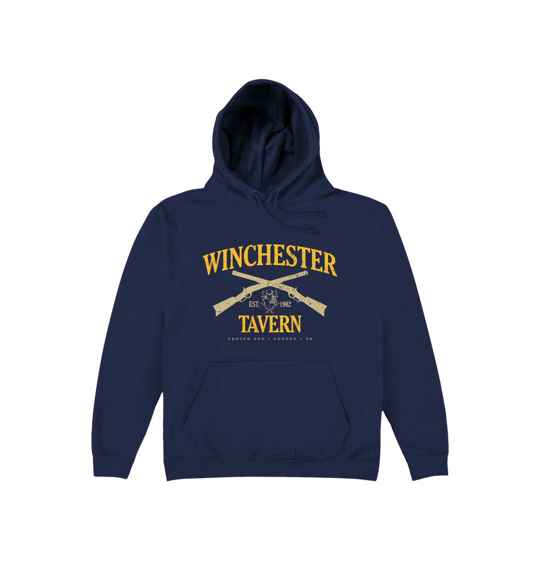 Oxford Navy Printed Hoody Front