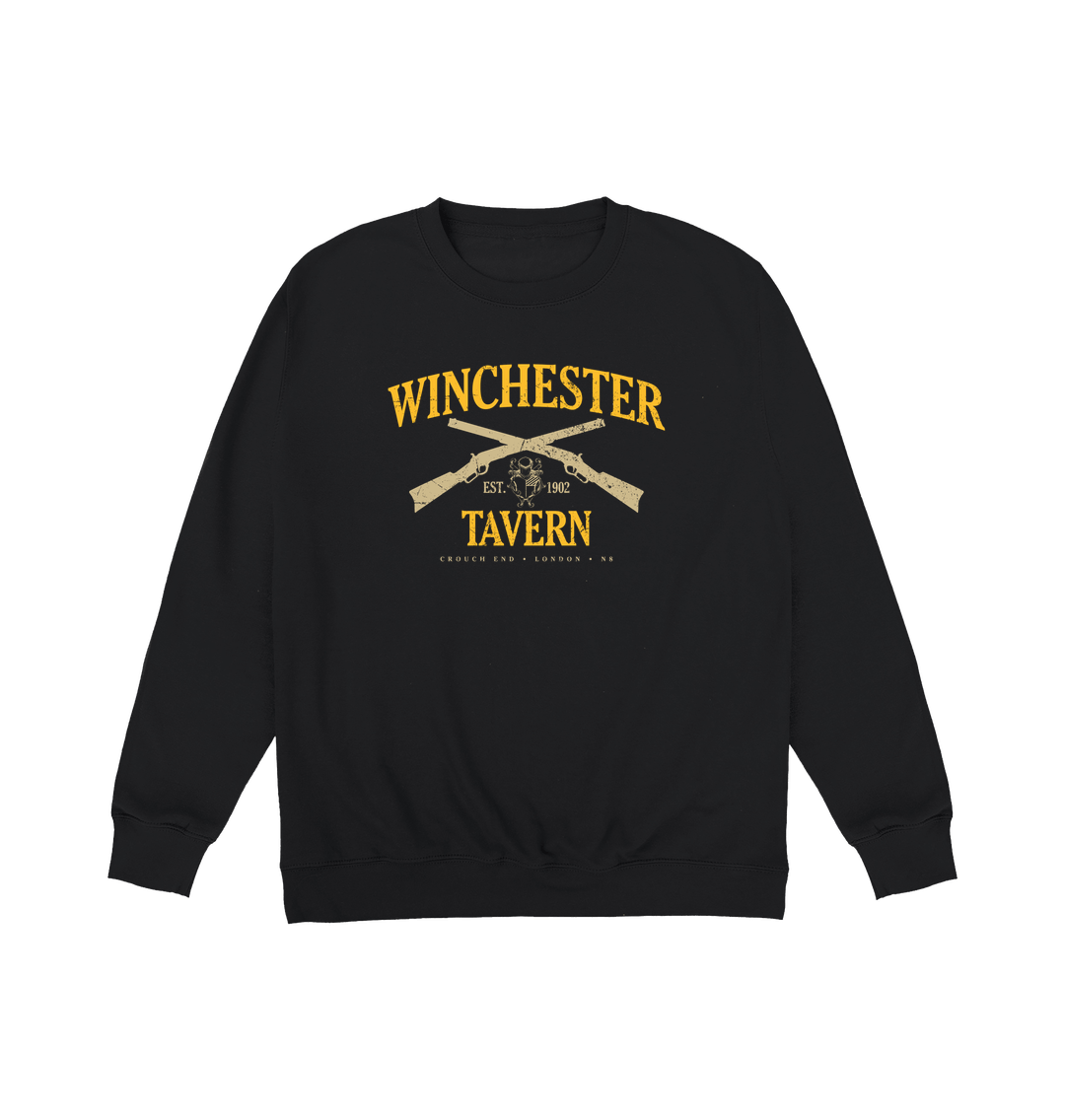 Jet Black Printed Sweater Front