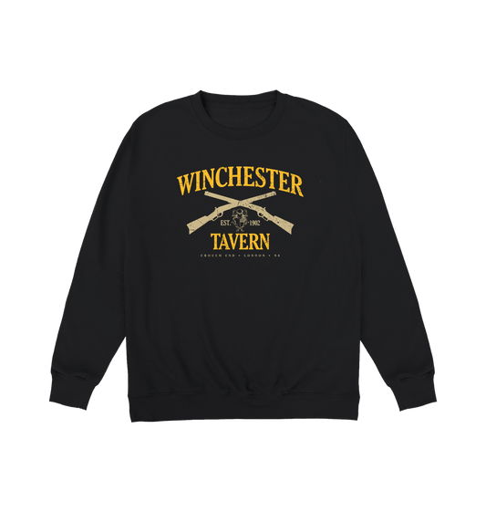 Jet Black Printed Sweater Front