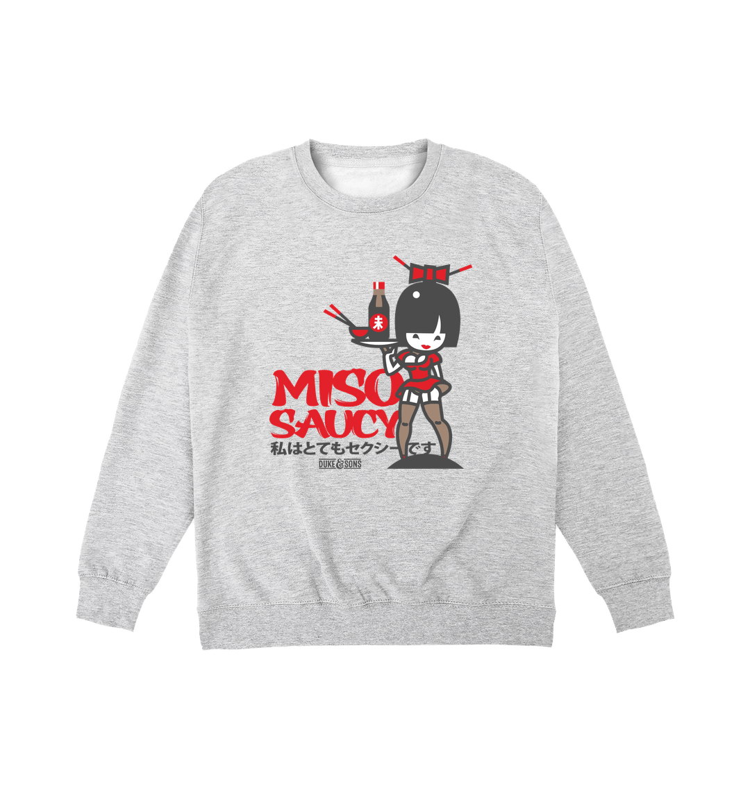 Heather Grey Printed Sweater Front