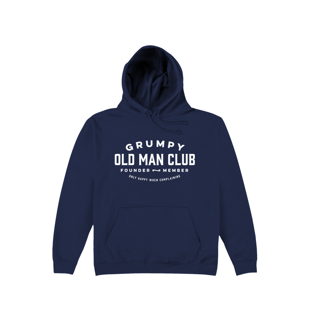 Oxford Navy Printed Hoody Front