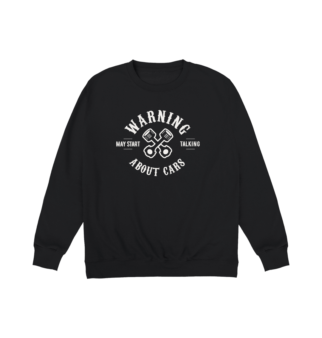 Jet Black Printed Sweater Front