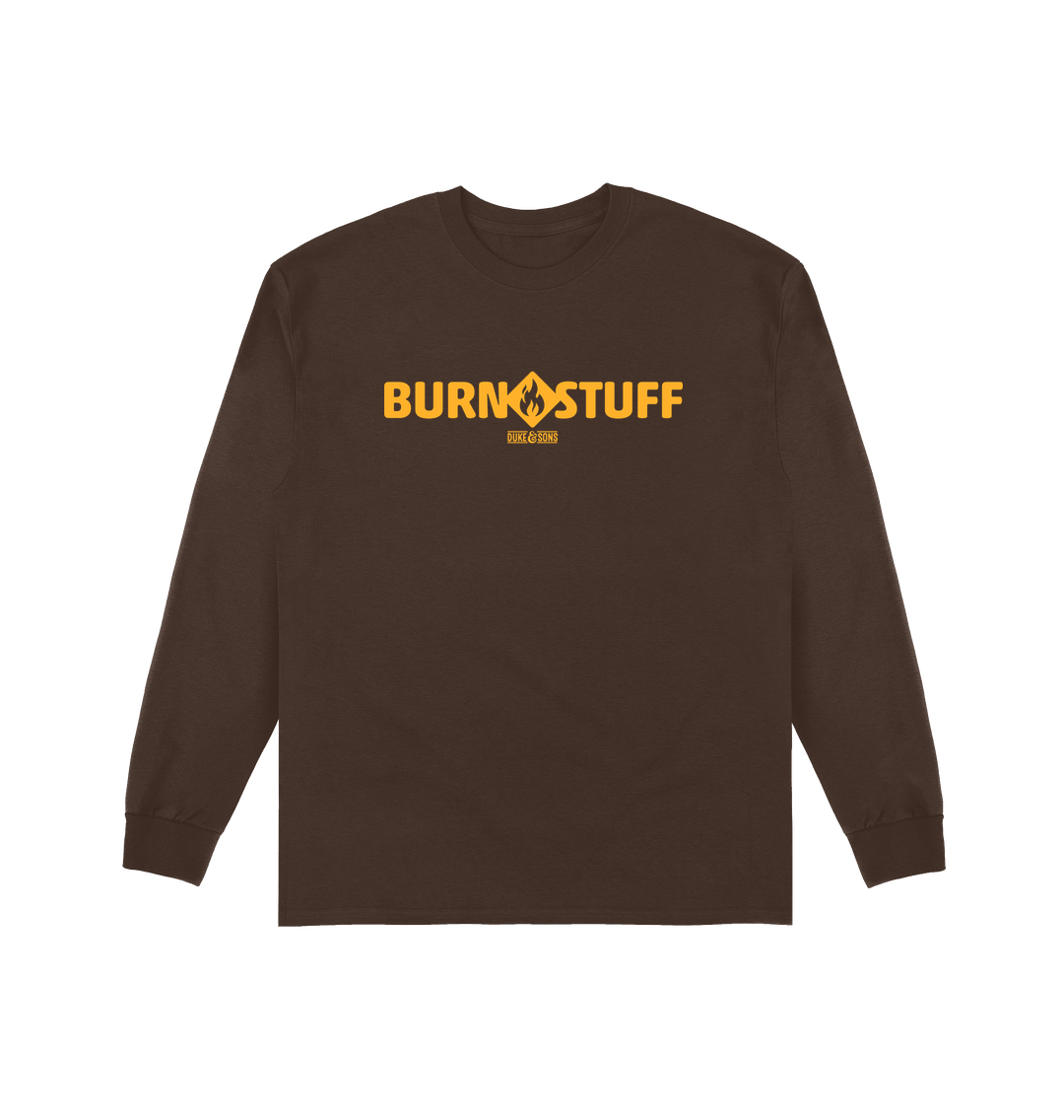 Dark Chocolate Printed Long Sleeve T Shirt Front