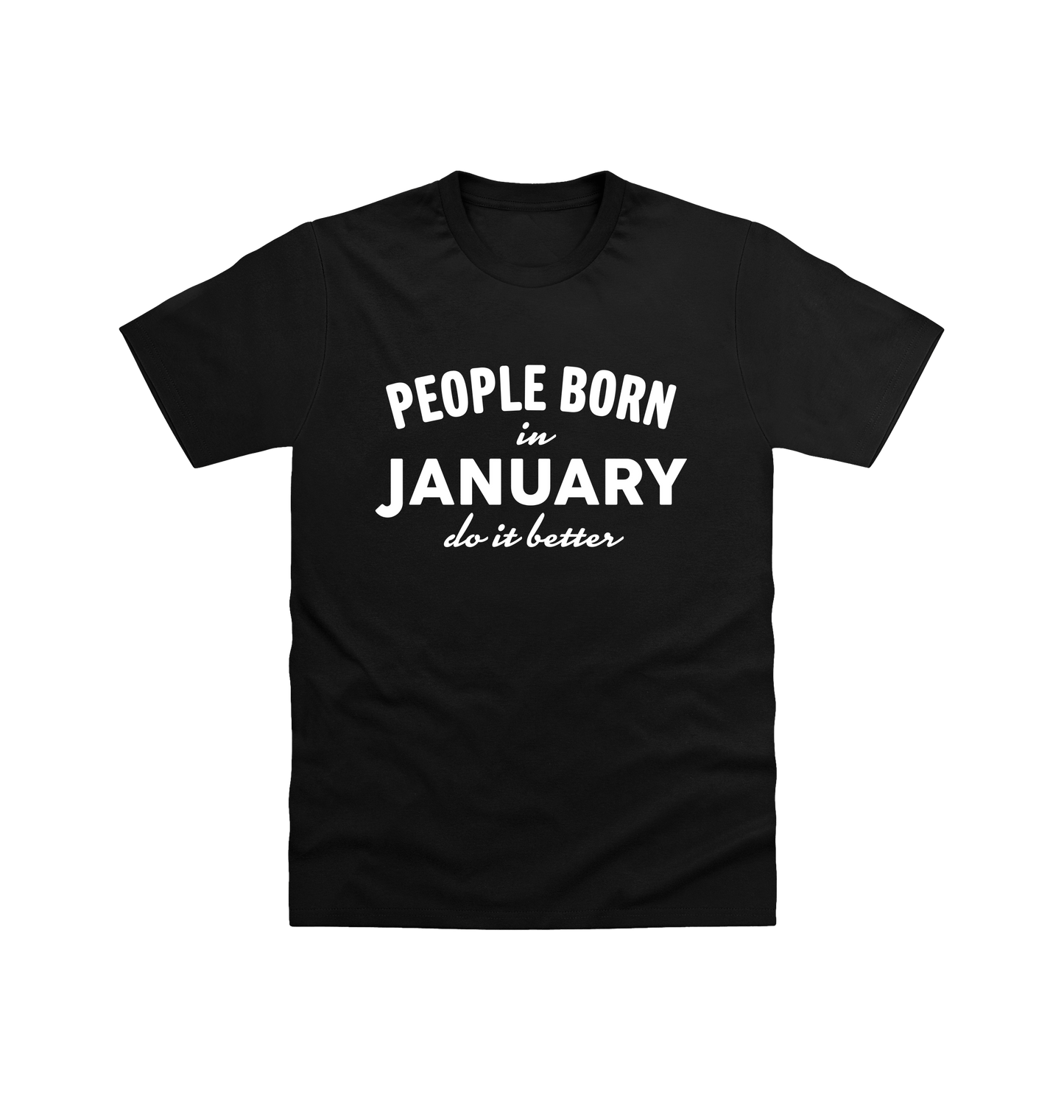 Black Printed T-shirt Front