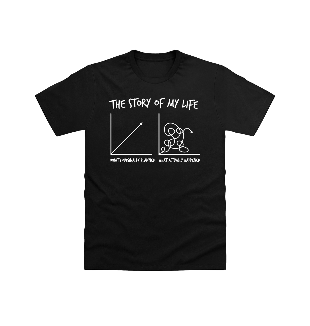 Black Printed T-shirt Front