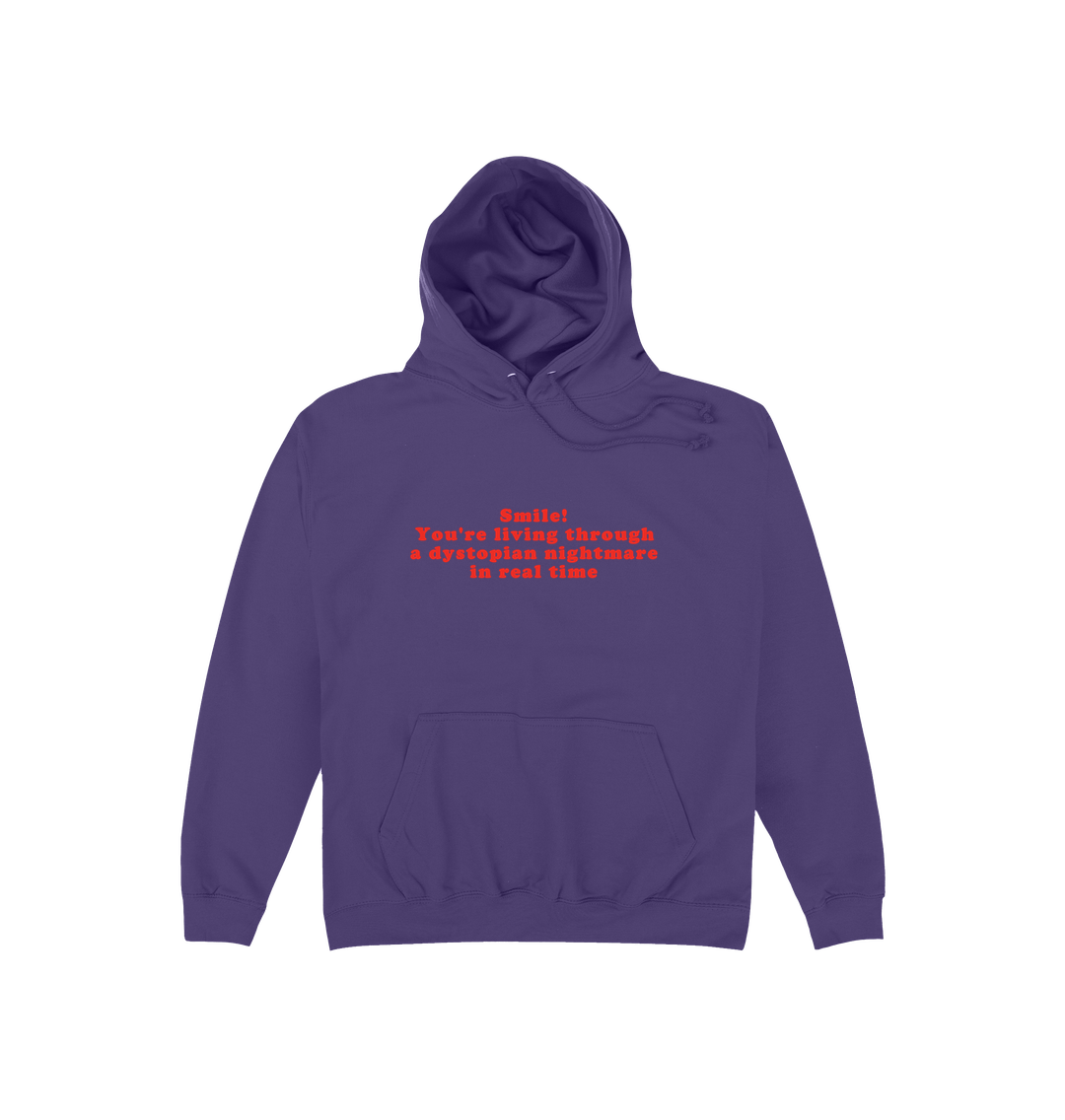 Purple Printed Hoody Front