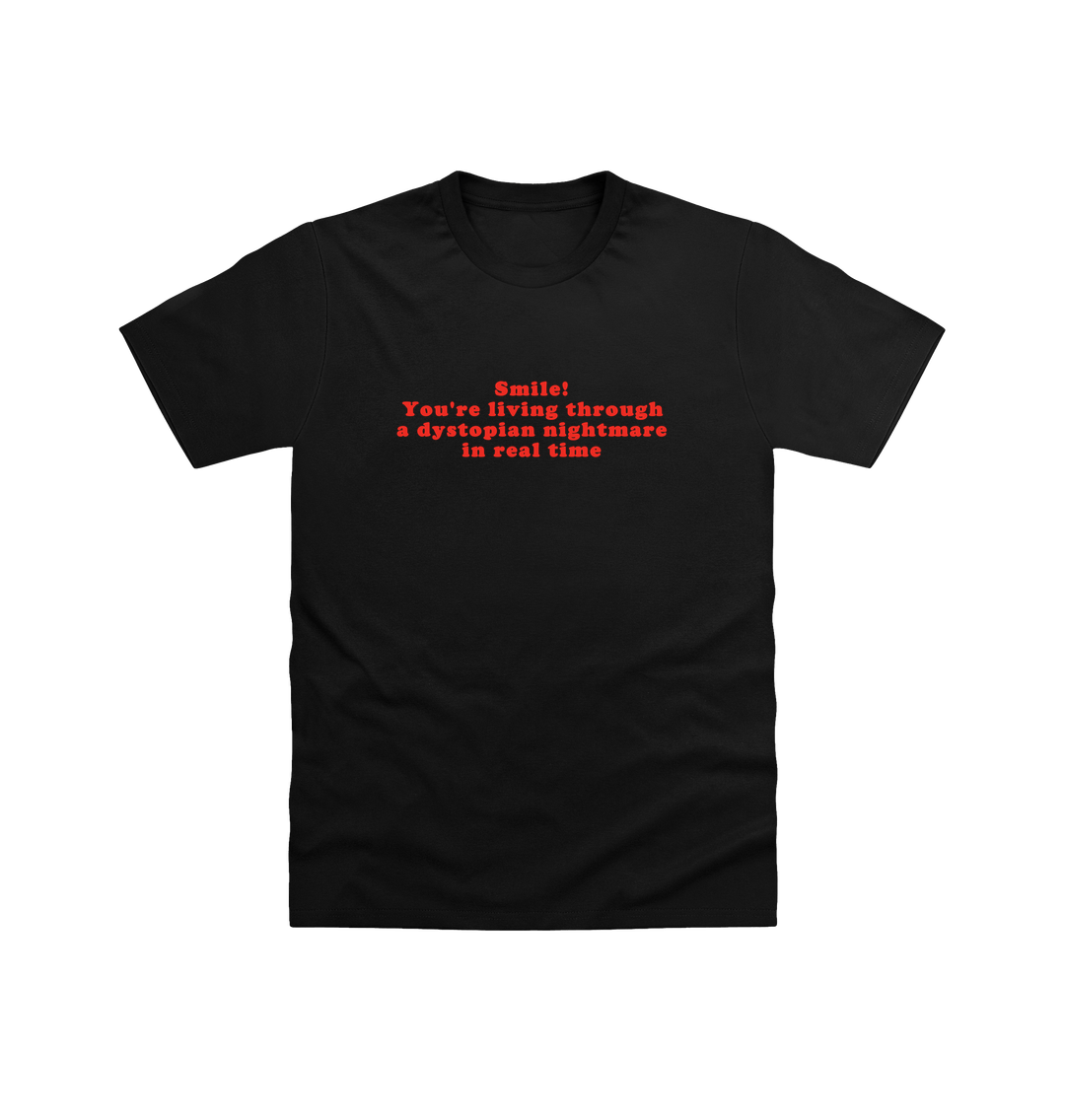 Black Printed T-shirt Front