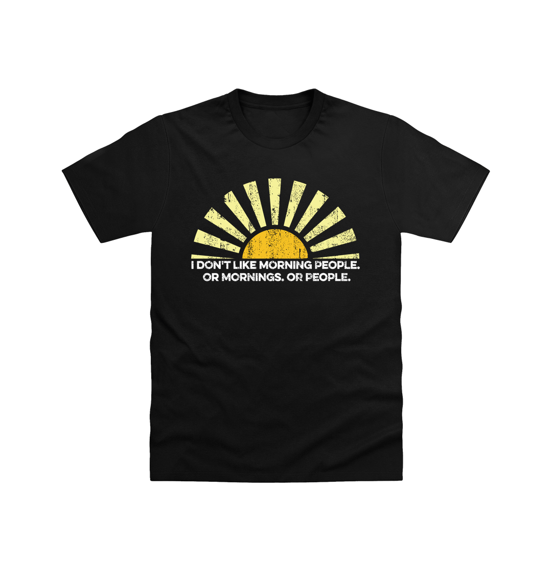 Black Printed T-shirt Front