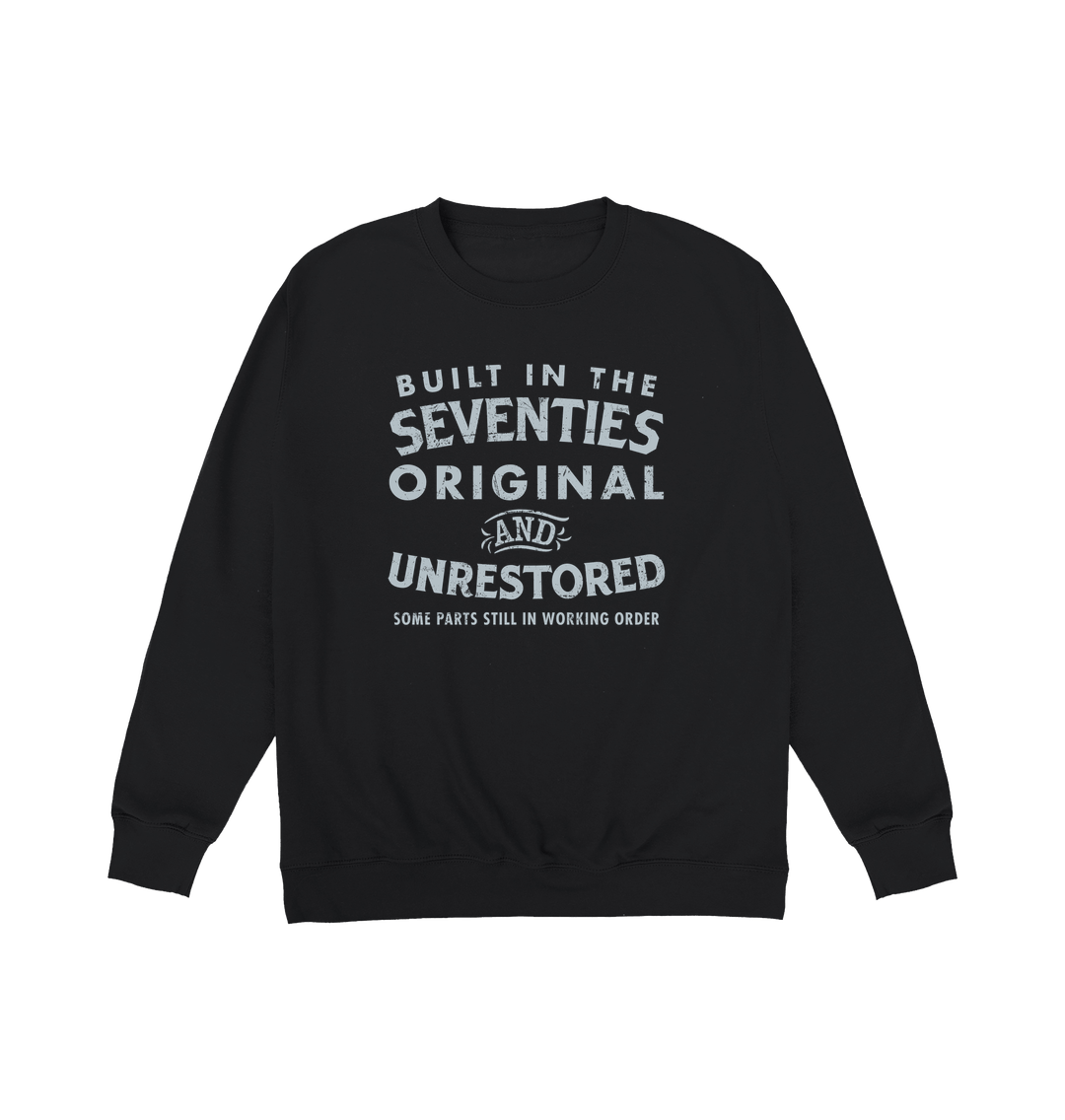 Jet Black Printed Sweater Front