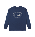Navy Printed Long Sleeve T Shirt Front